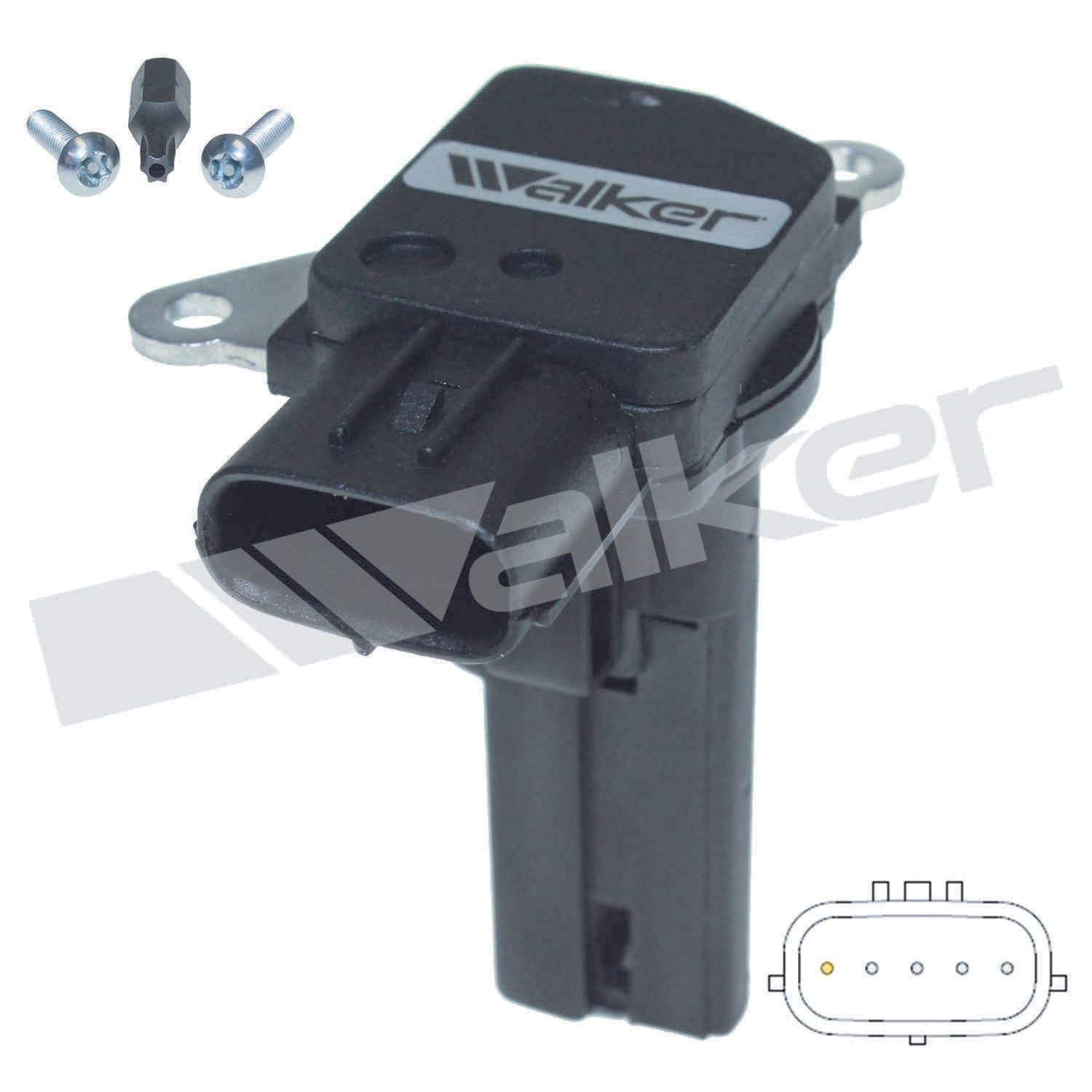 Walker Products Walker Products 245-1244 Mass Air Flow Sensor  top view frsport 245-1244