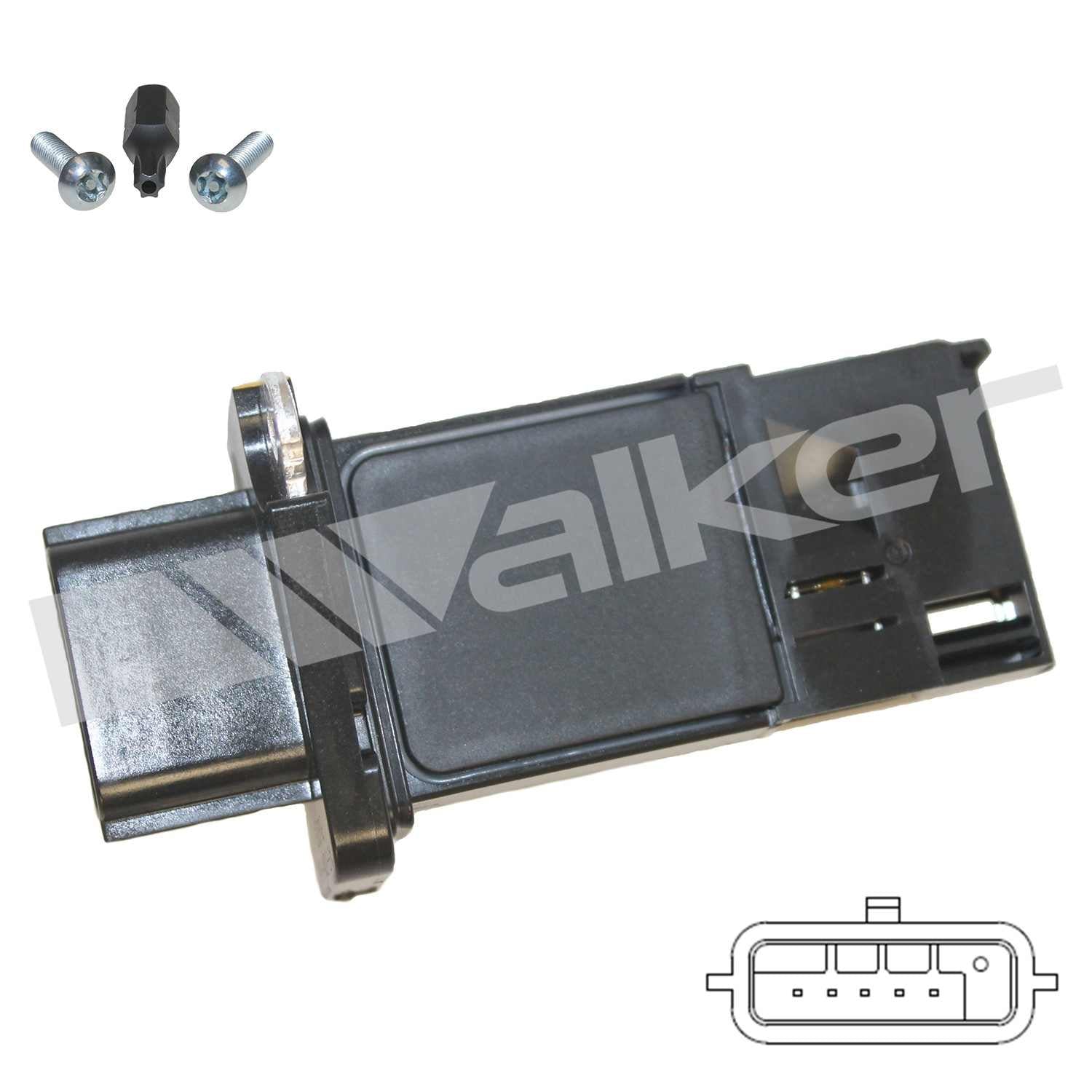 Walker Products Walker Products 245-1256 Mass Air Flow Sensor  top view frsport 245-1256