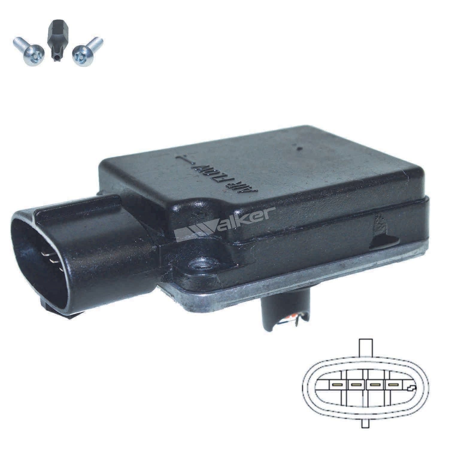 Walker Products Walker Products 245-2012 Mass Air Flow Sensor  top view frsport 245-2012