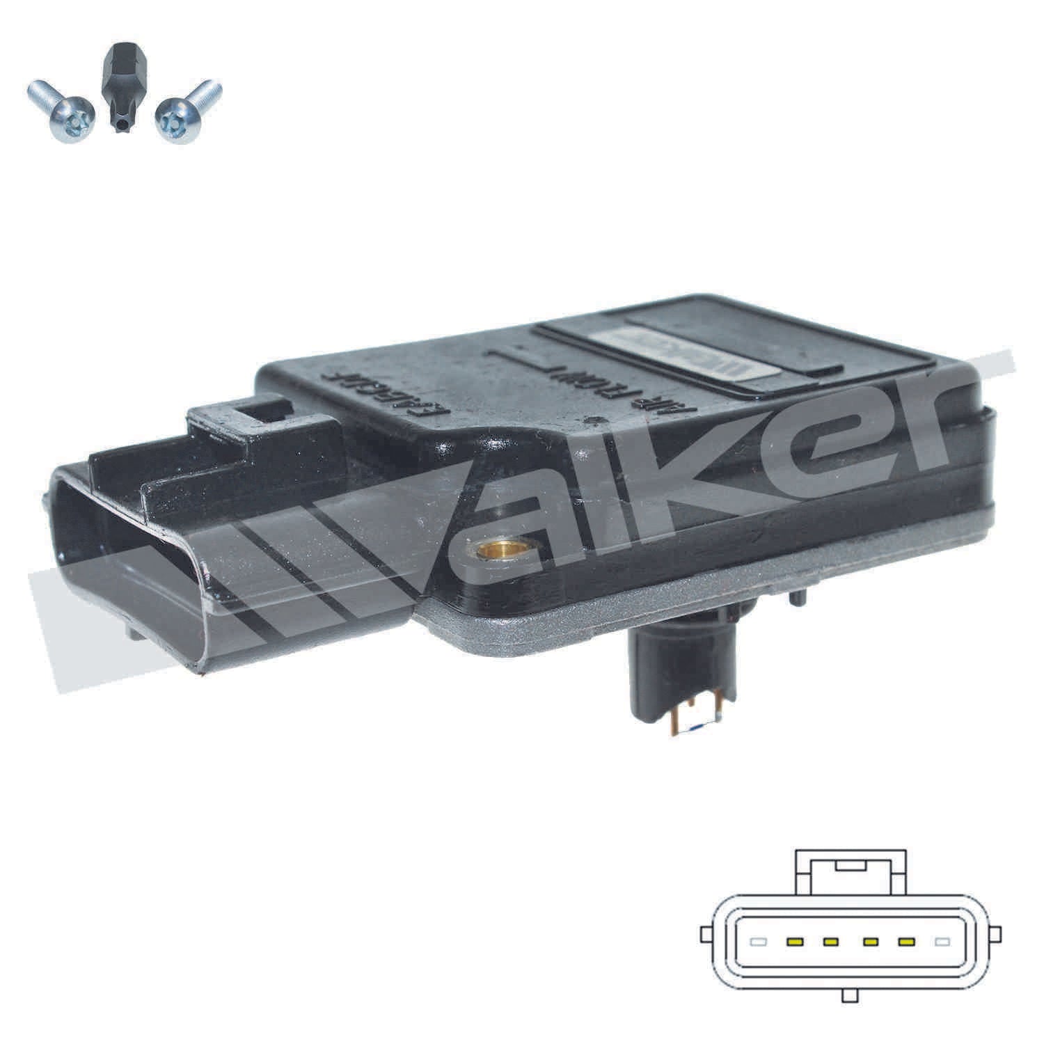 Walker Products Walker Products 245-2019 Mass Air Flow Sensor  top view frsport 245-2019