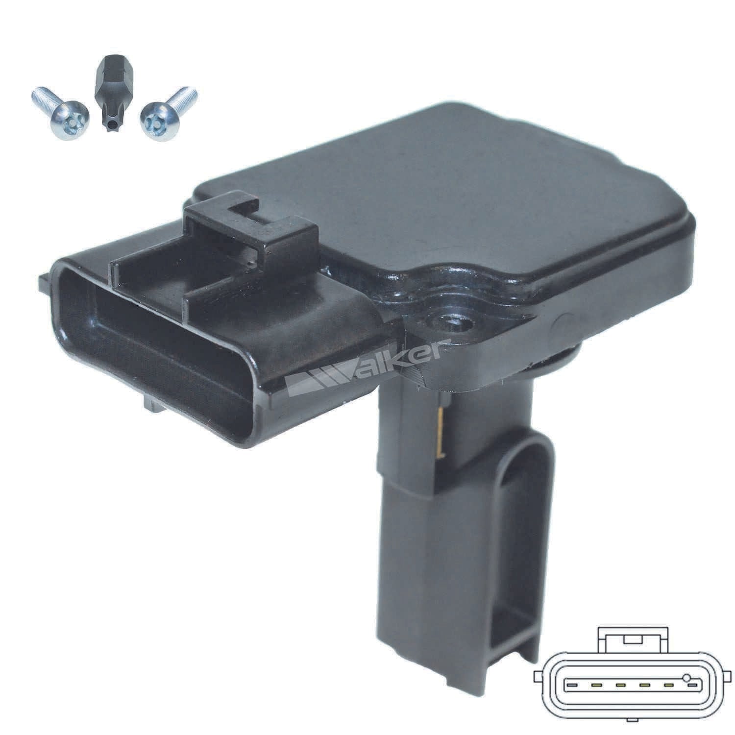 Walker Products Walker Products 245-2105 Mass Air Flow Sensor  top view frsport 245-2105