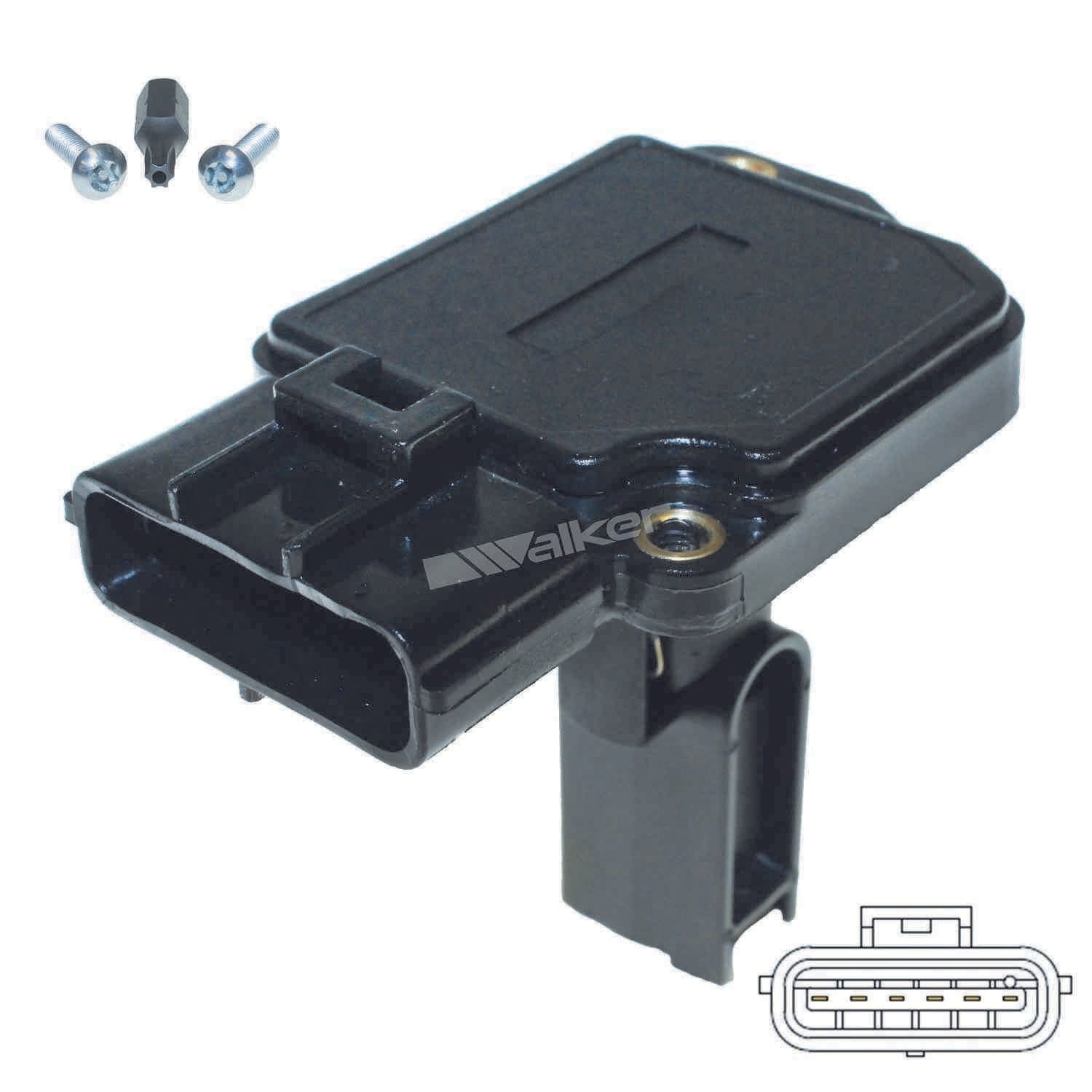 Walker Products Walker Products 245-2136 Mass Air Flow Sensor  top view frsport 245-2136