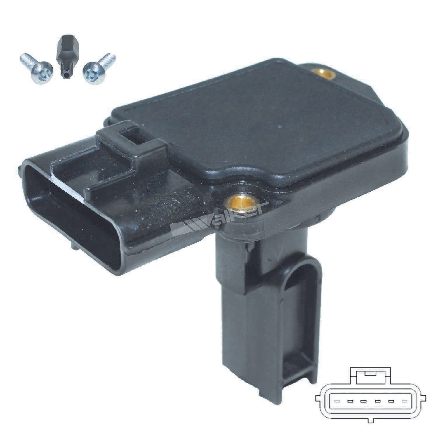 Walker Products Walker Products 245-2198 Mass Air Flow Sensor  top view frsport 245-2198