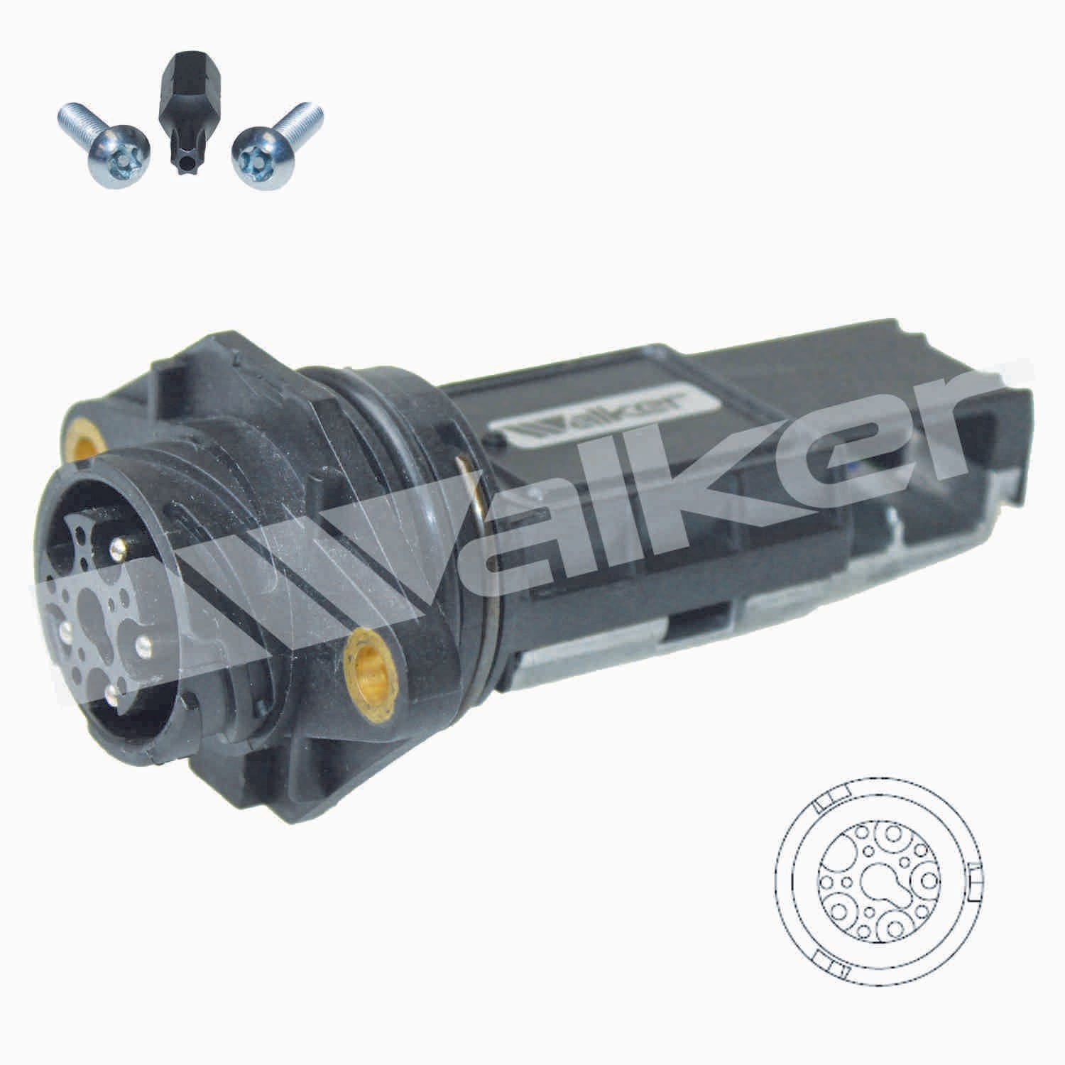 Walker Products Walker Products 245-2268 Mass Air Flow Sensor  top view frsport 245-2268