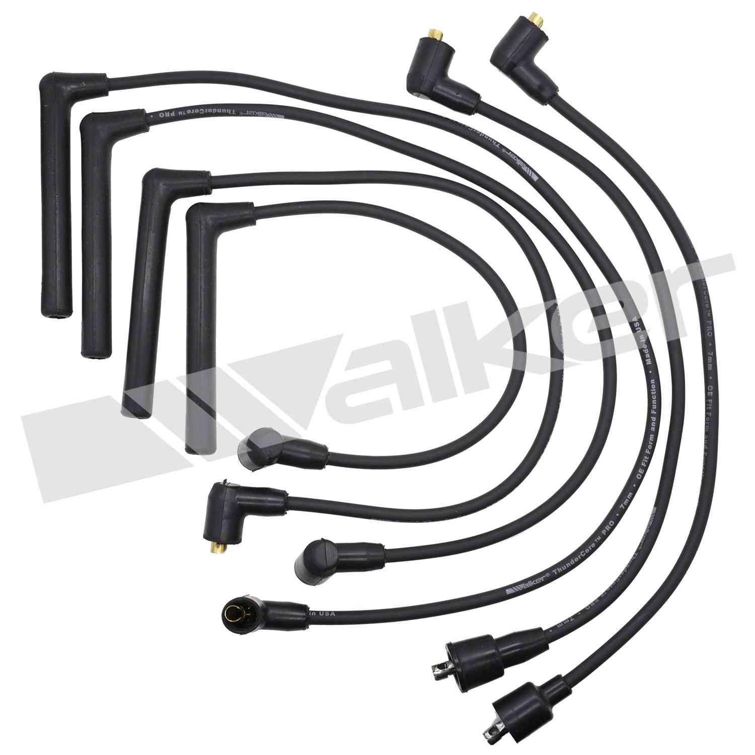 walker products thundercore pro 924-1065 spark plug wire set 7mm 4-cyl  frsport 924-1065