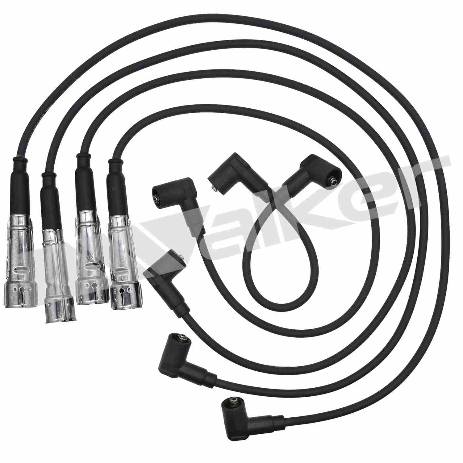 Walker Products ThunderCore PRO 924-1086 Spark Plug Wire Set 7MM 4-CYL  top view frsport 924-1086