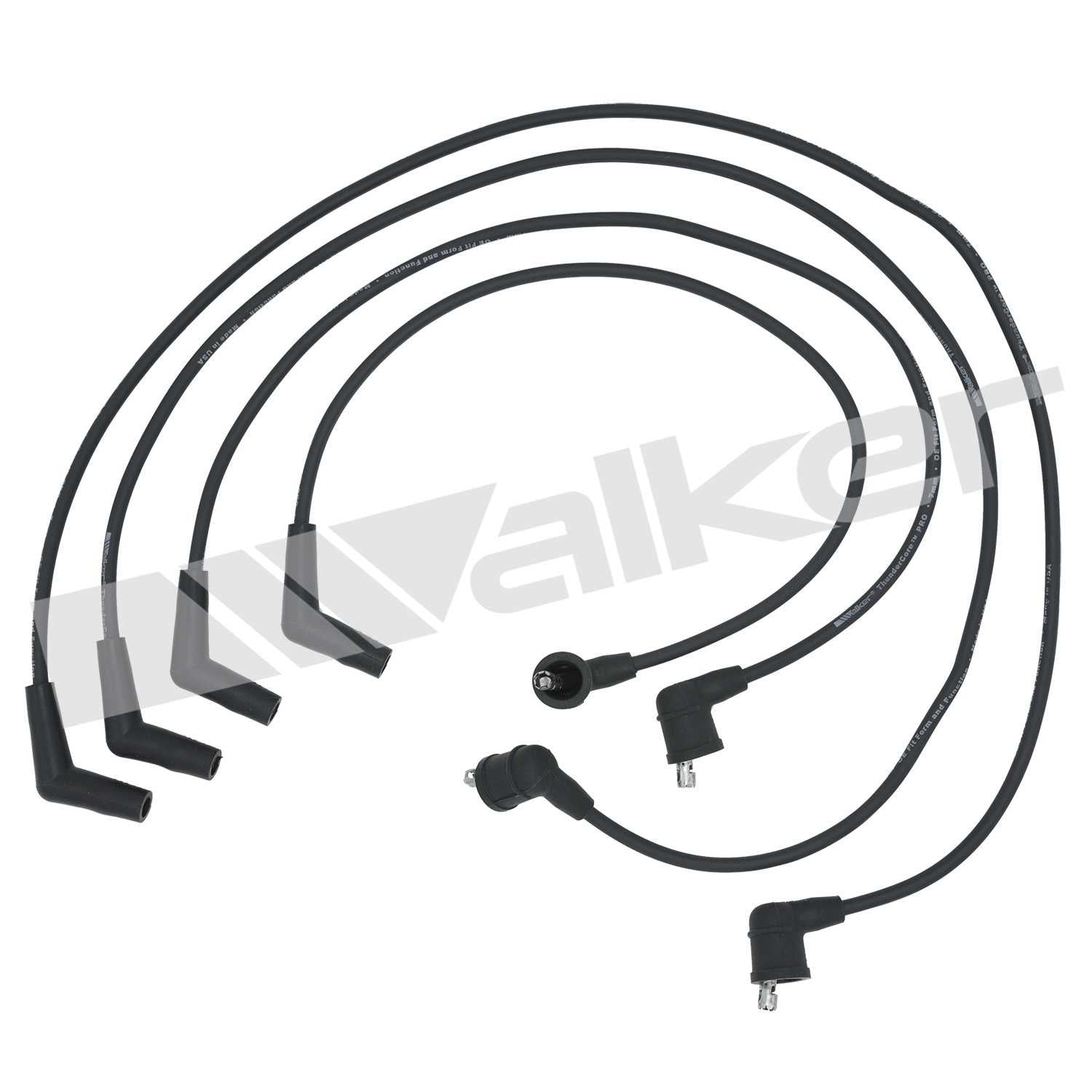 Walker Products ThunderCore PRO 924-1113 Spark Plug Wire Set 7MM R-CYL  top view frsport 924-1113