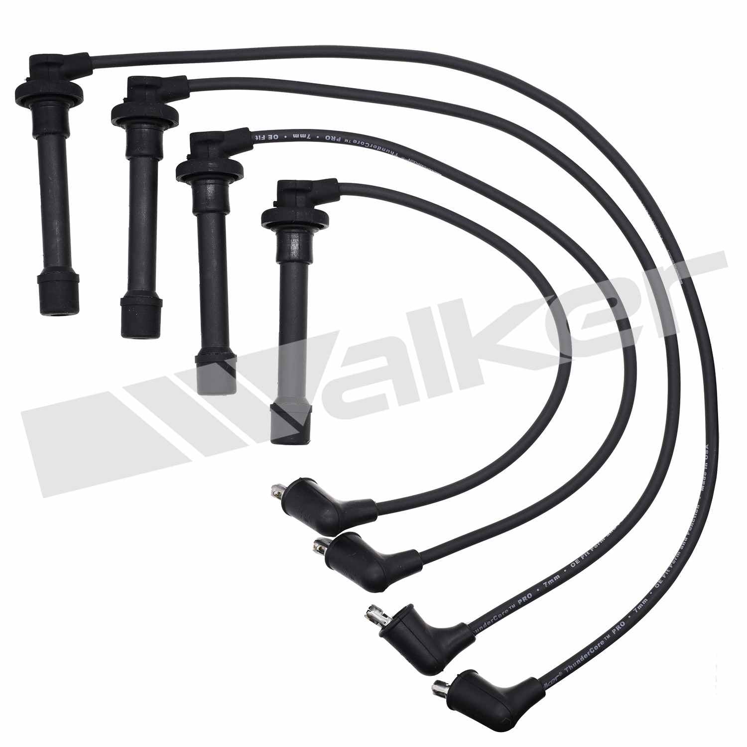 walker products thundercore pro 924-1206 spark plug wire set 7mm 4-cyl  frsport 924-1206