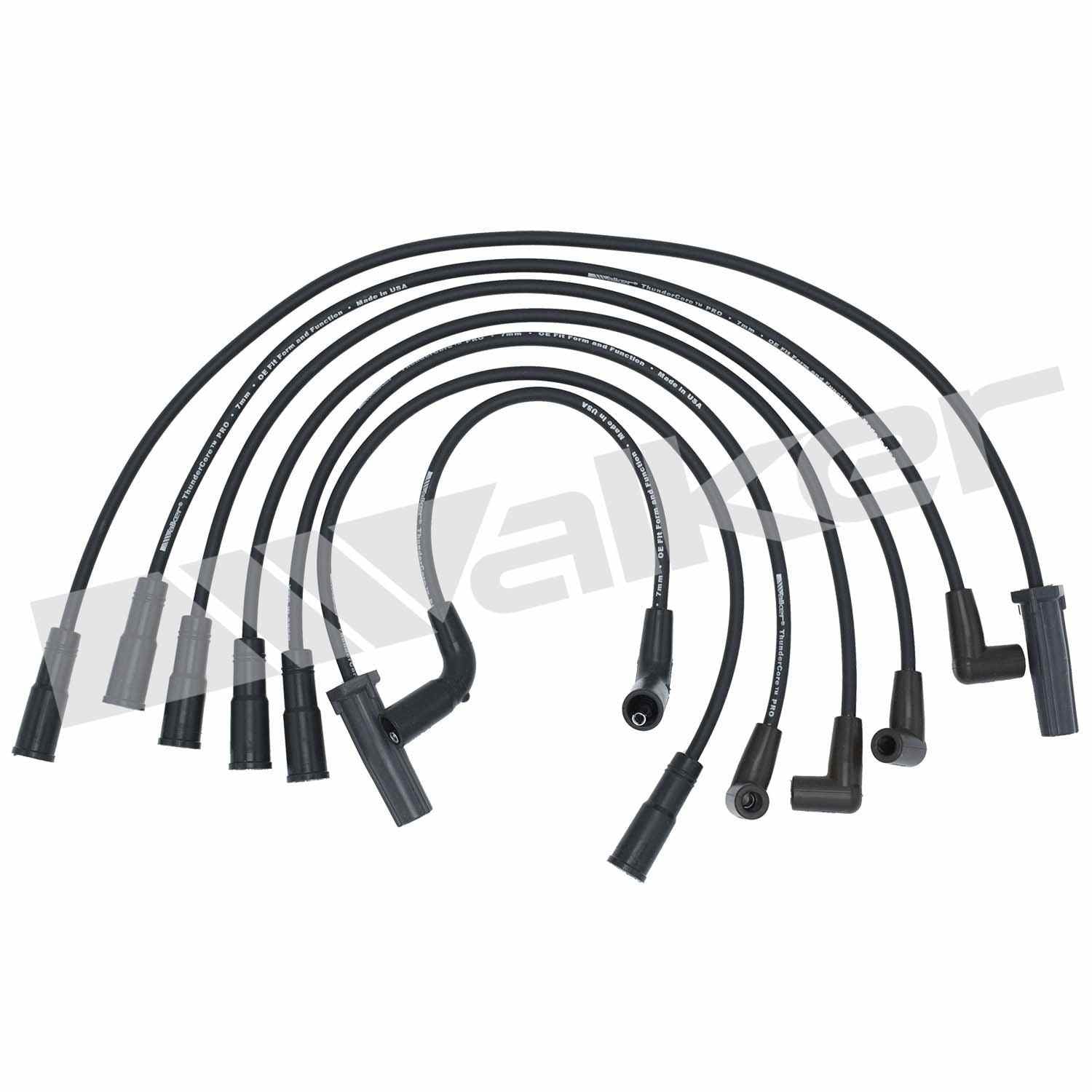 Walker Products ThunderCore PRO 924-1362 Spark Plug Wire Set  top view frsport 924-1362