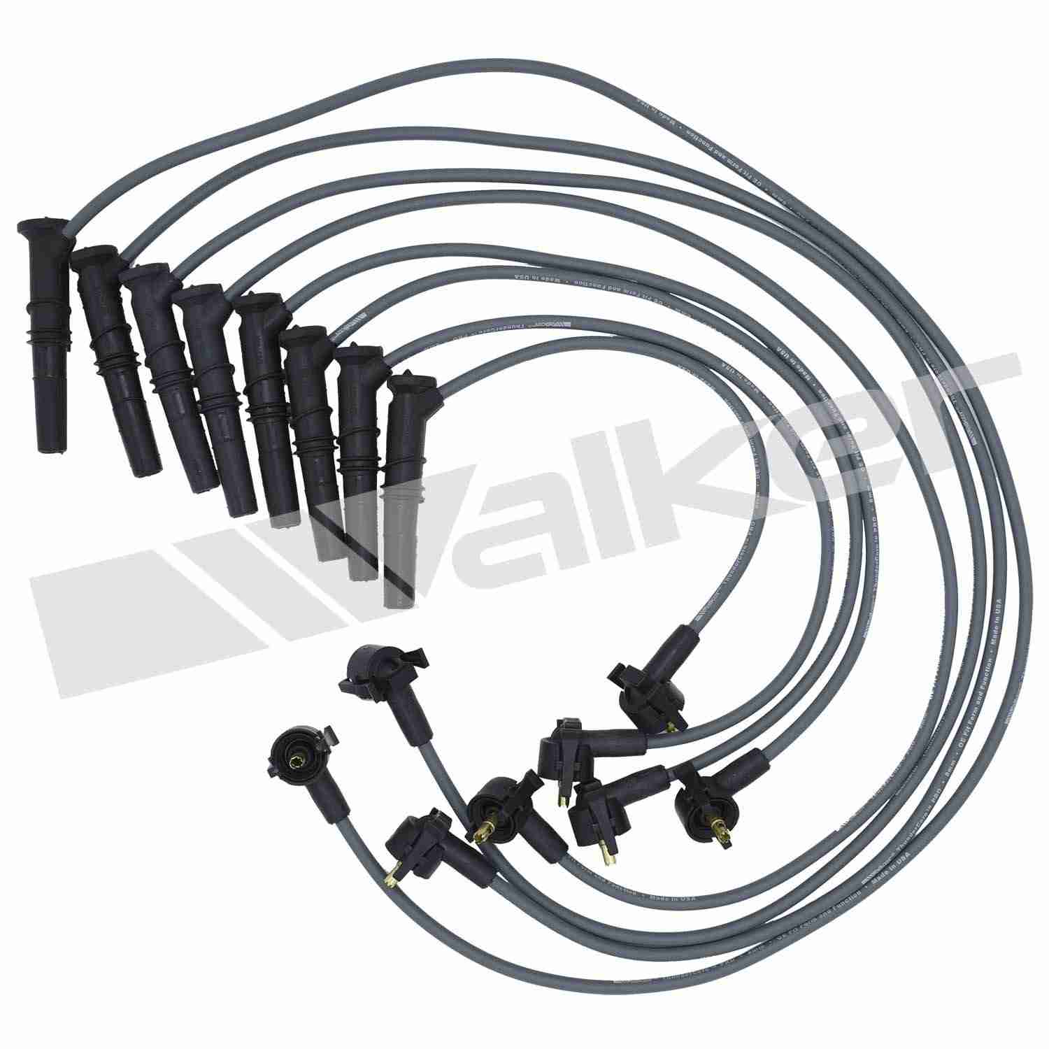 Walker Products ThunderCore PRO 924-1401 Spark Plug Wire Set 8MM 8-CYL  top view frsport 924-1401