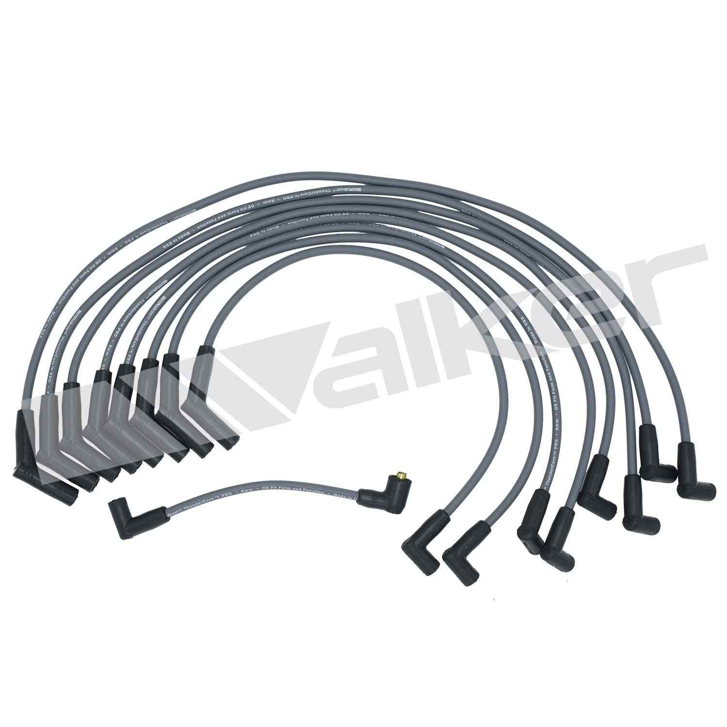 Walker Products ThunderCore PRO 924-1471 Spark Plug Wire Set  top view frsport 924-1471