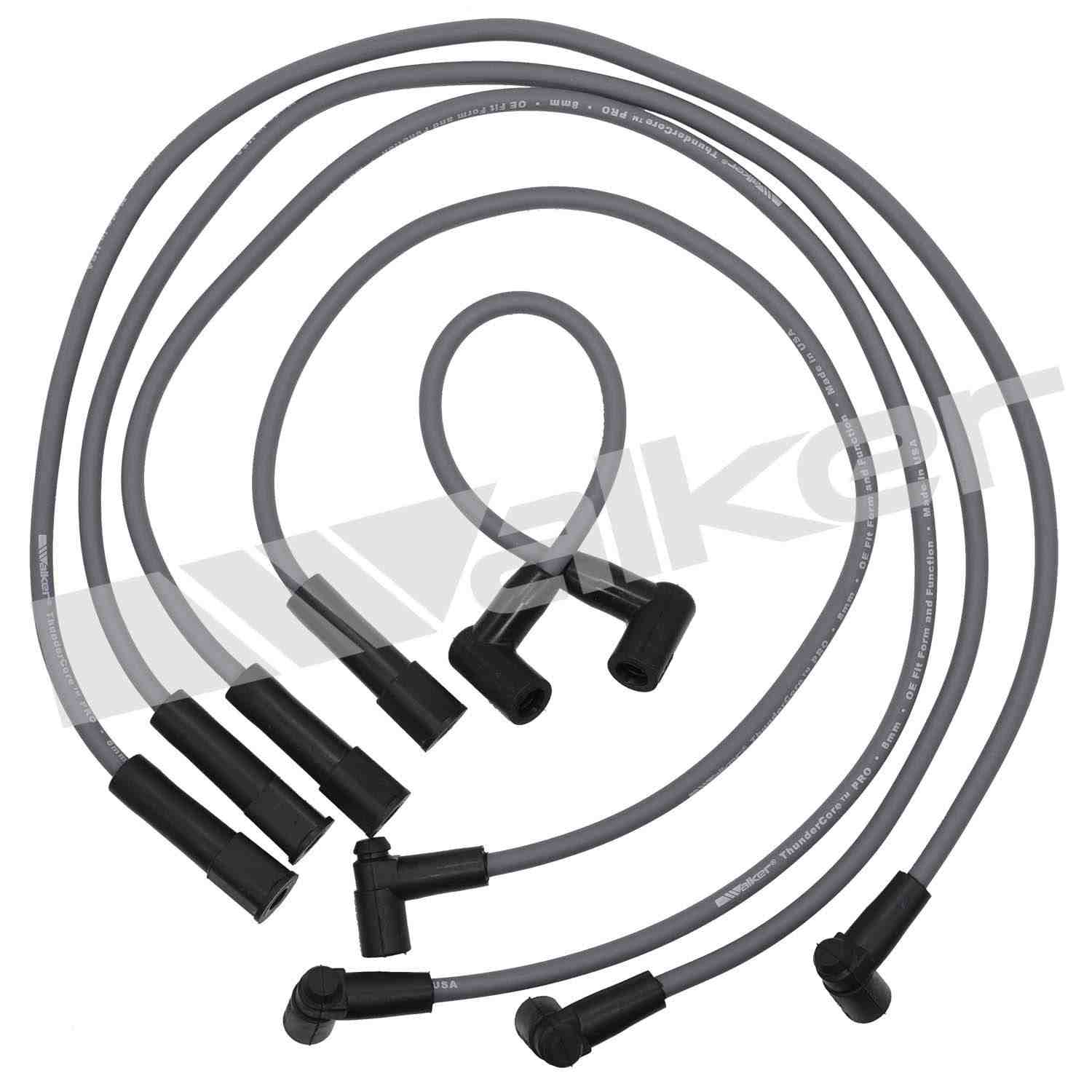 Walker Products ThunderCore PRO 924-1503 Spark Plug Wire Set  top view frsport 924-1503