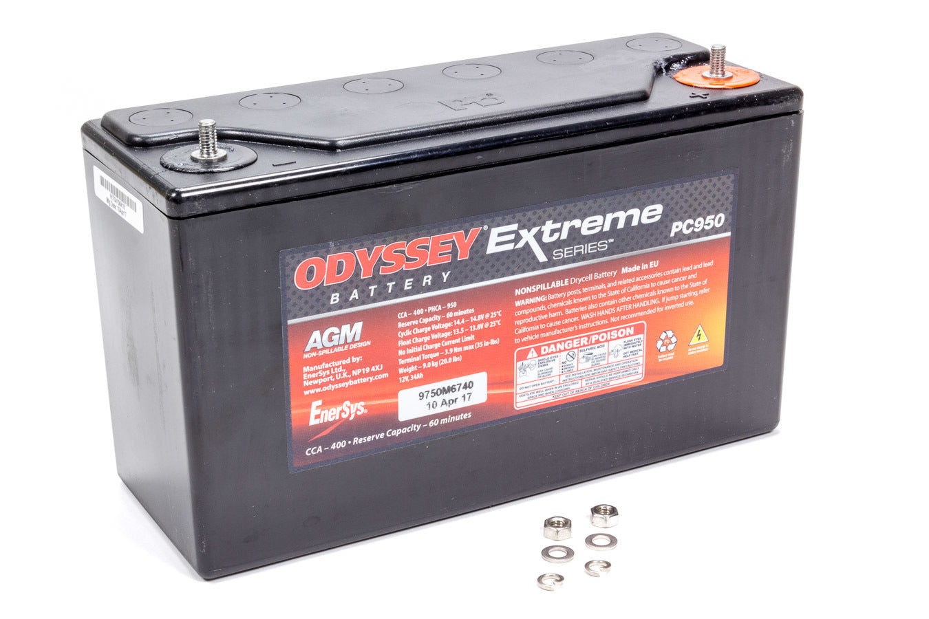 Odyssey Battery 400CCA/500CA M6 Stud Terminal ODYPC950