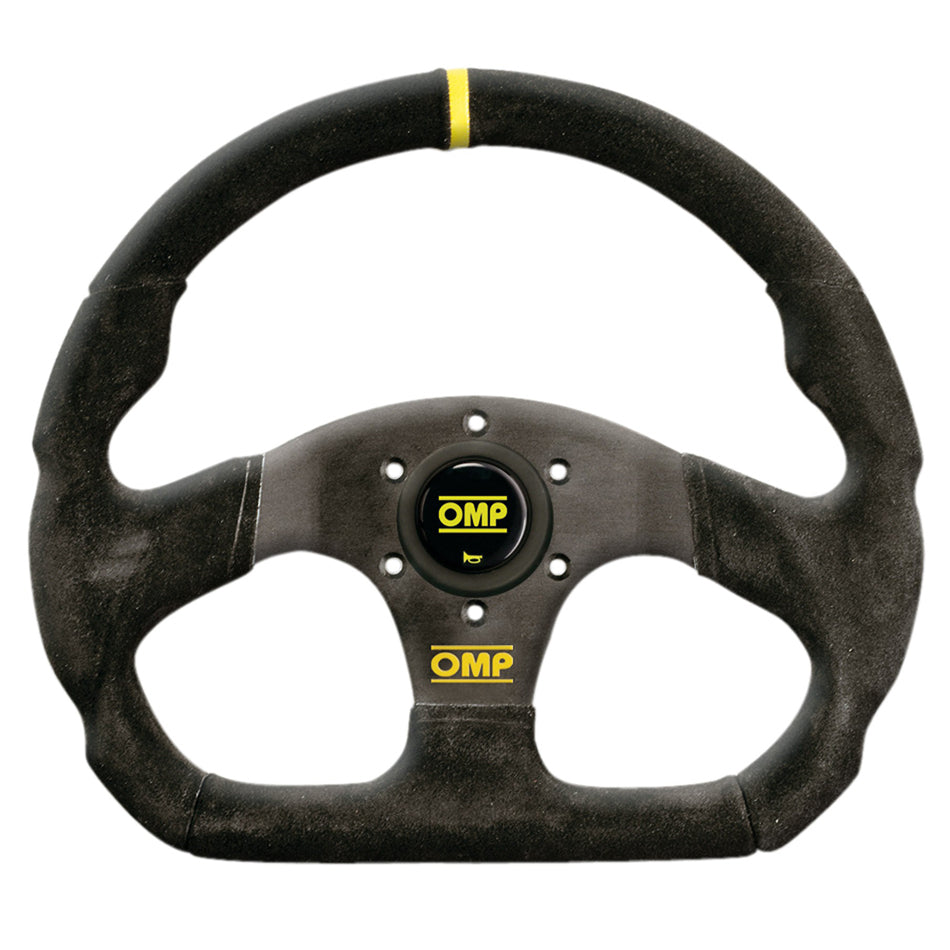 OMP Super Quadro Steering Wheel Black Spokes Suade OMPOD1990NN