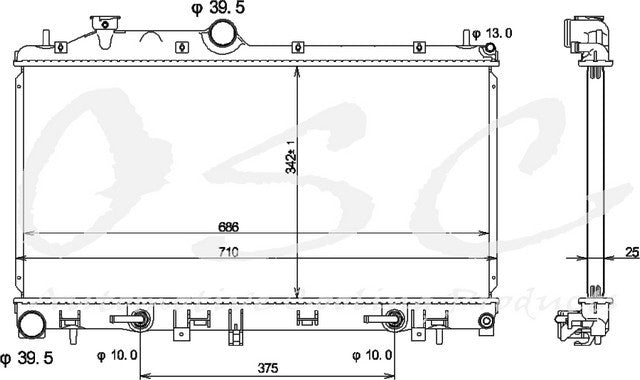 OSC Radiator  top view frsport 13095