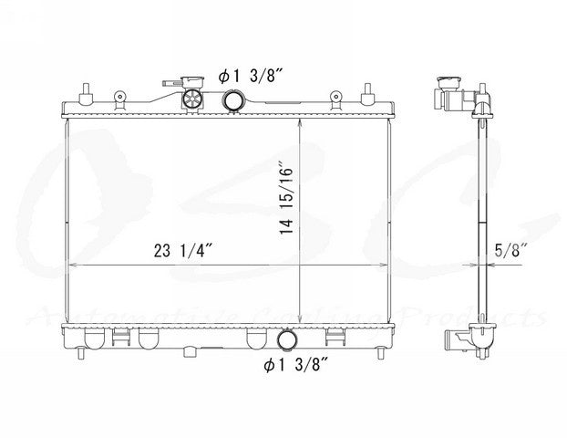 OSC Radiator  top view frsport 13127