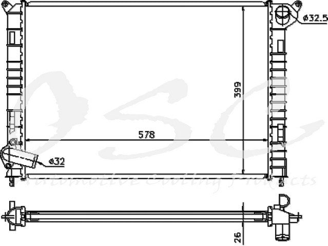 OSC Radiator  top view frsport 2747