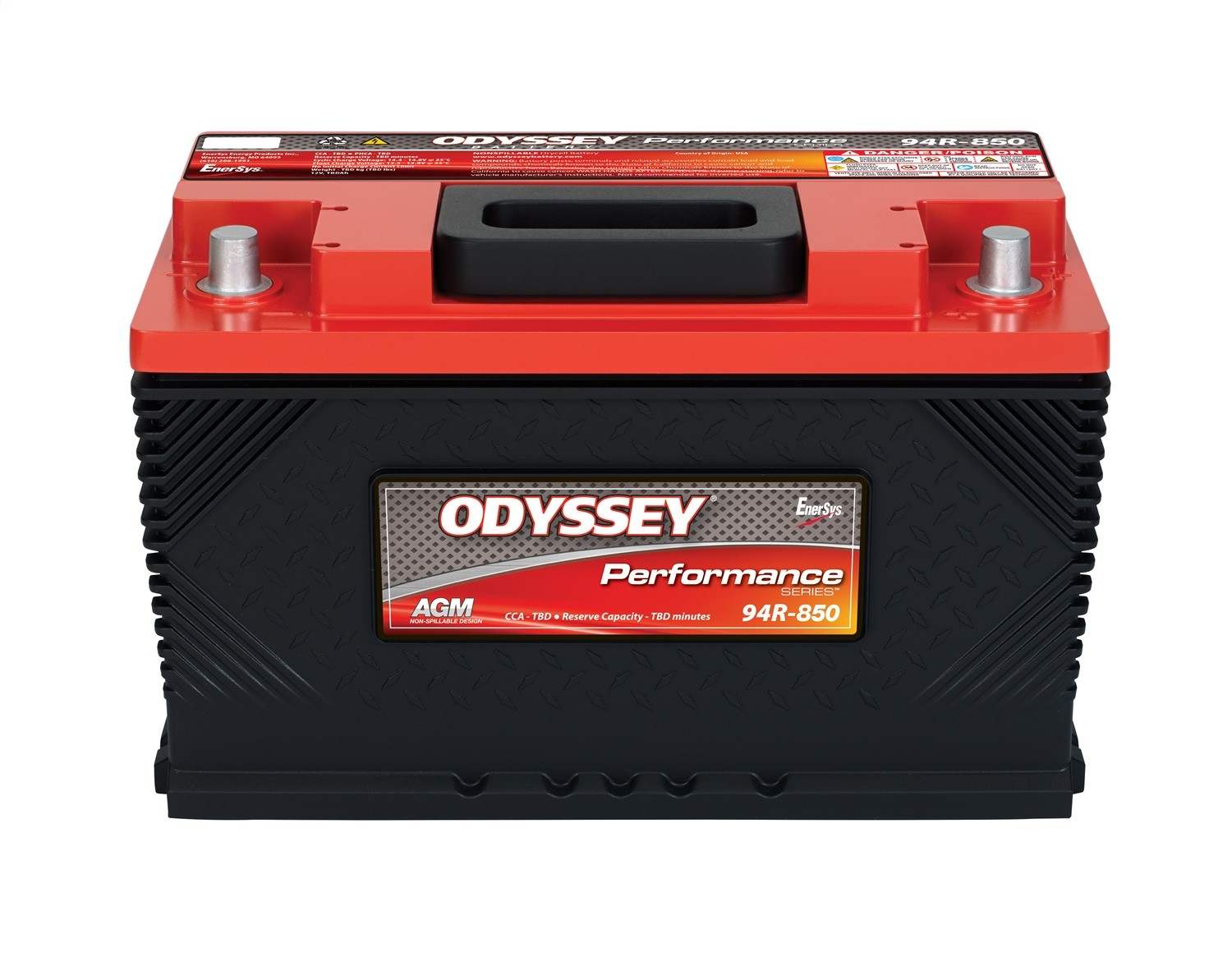 Odyssey Battery Vehicle Battery  top view frsport ODP-AGM94RH7L4
