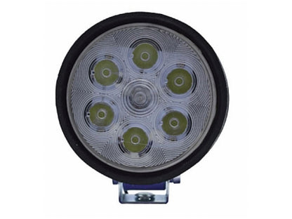 Hella Work Lamp Optilux 5 LED Round Rubber 10-30 Volt Close Range w/Leads