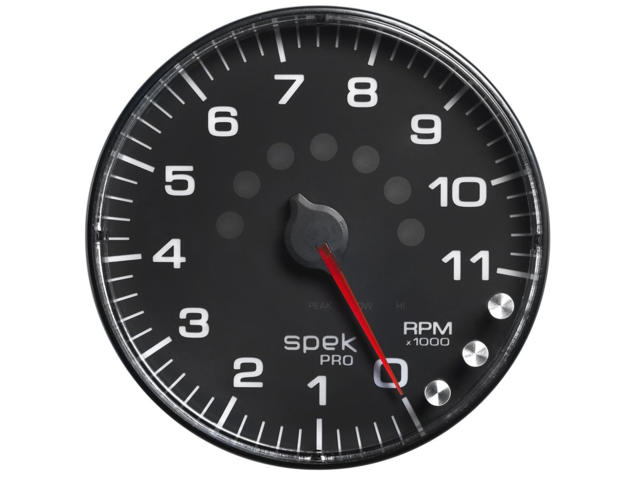 Autometer Gauge, Tachometer, 5", 11k Rpm, w/Shift Light & Peak Mem, Black/Black