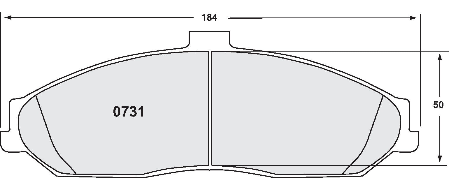 performance friction disc brake pad set  frsport 0731.20