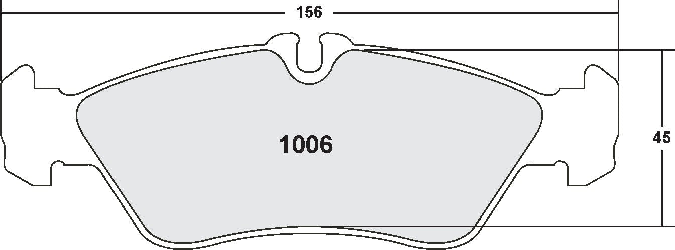 performance friction disc brake pad set  frsport 1006.10