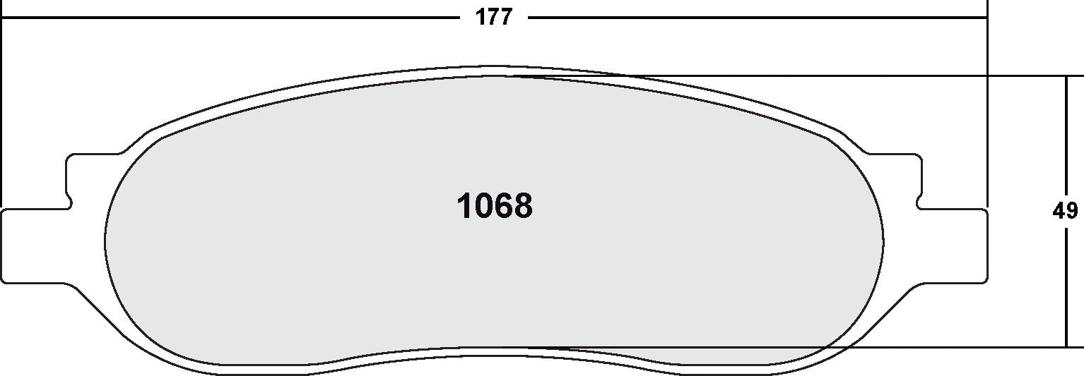 performance friction disc brake pad set  frsport 1068.10