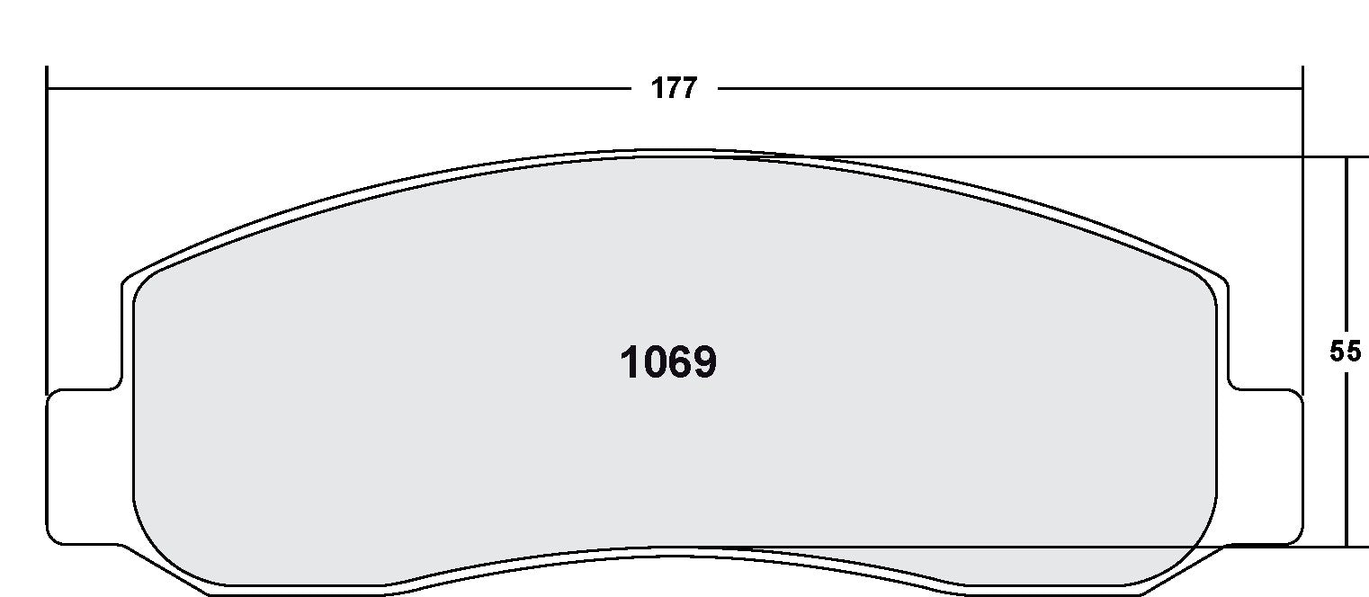 performance friction disc brake pad set  frsport 1069.10