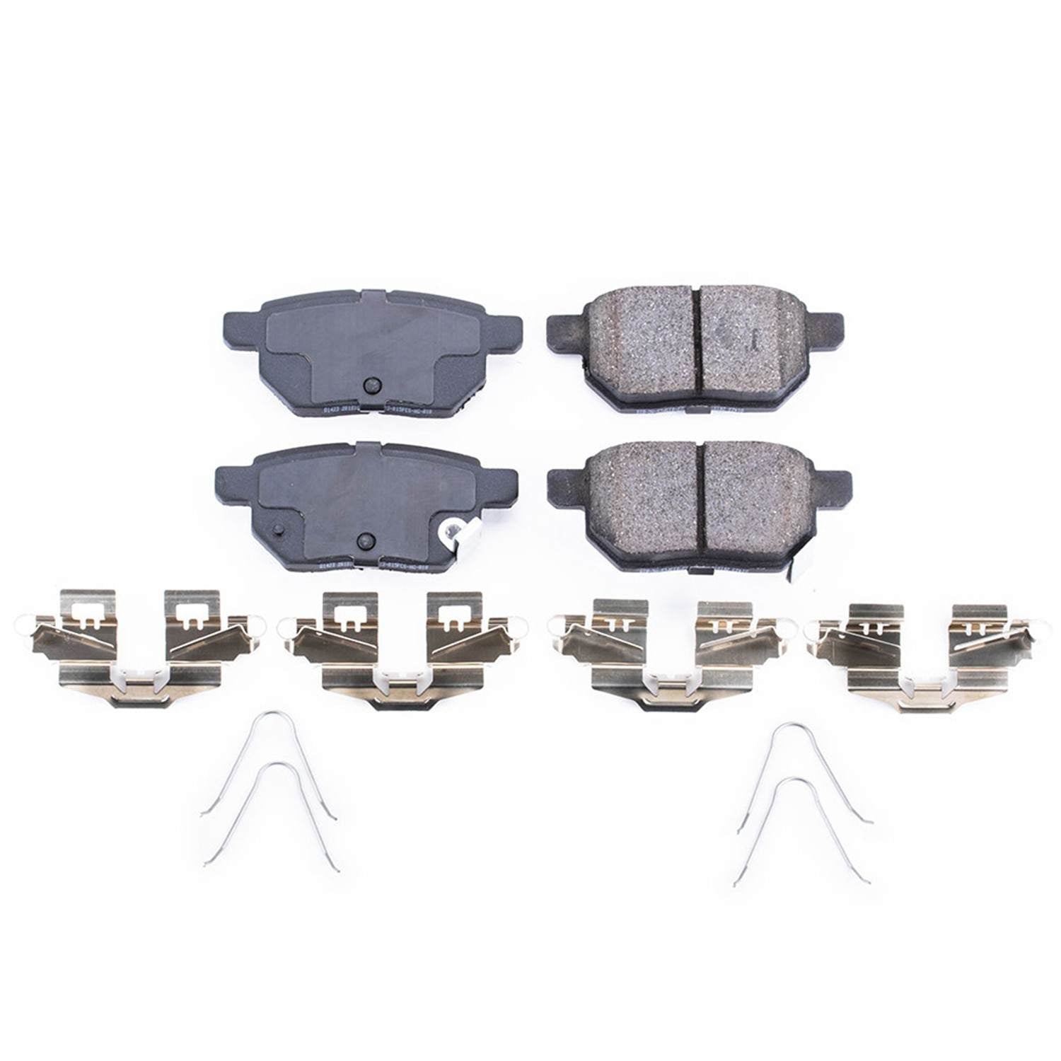 PowerStop Power Stop 2021 Toyota Prius Rear Z17 Evo Ceramic Brake Pads w/Hardware 17-1423N