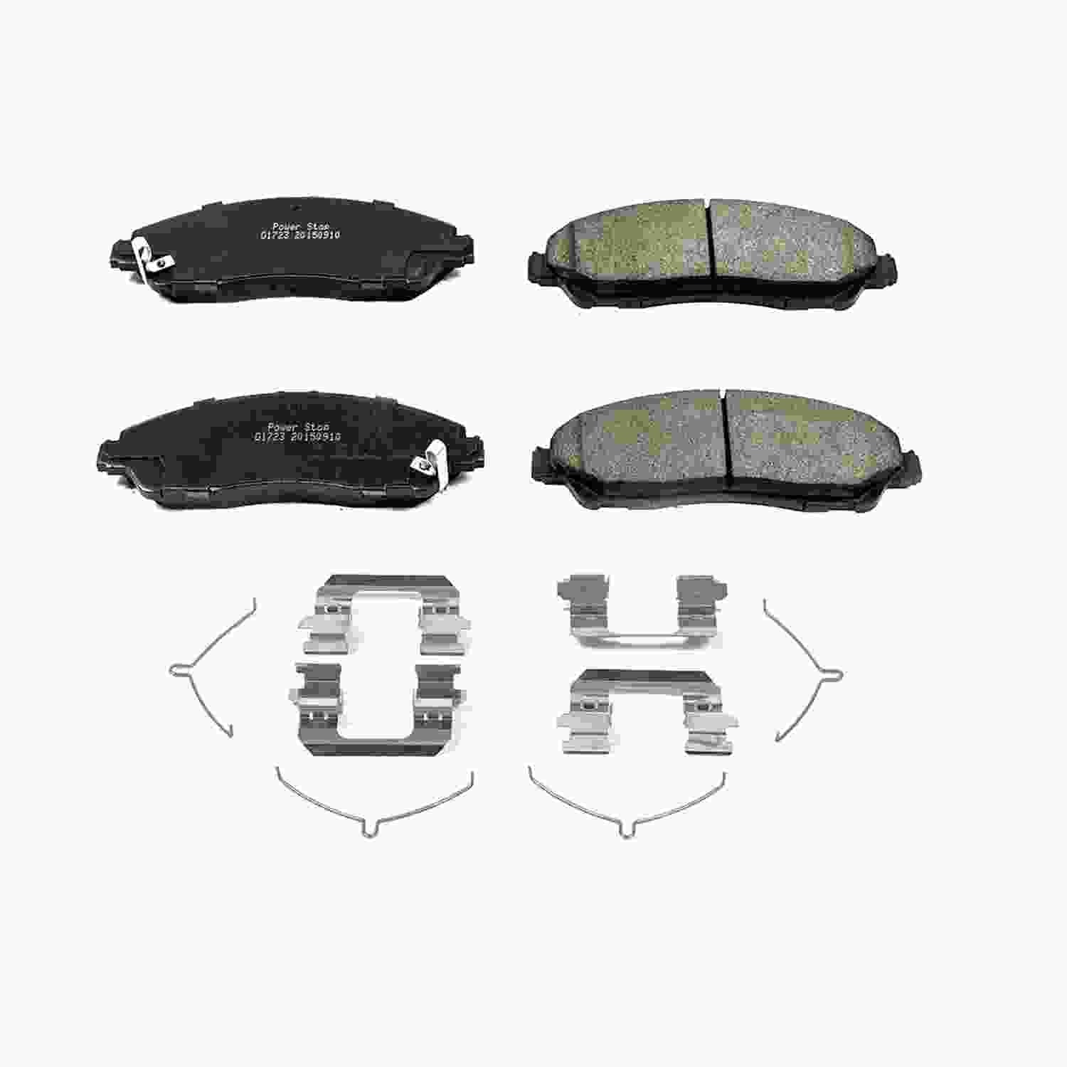 PowerStop Power Stop 2021 Honda Pilot Front Z17 Evo Ceramic Brake Pads w/Hardware 17-1723N