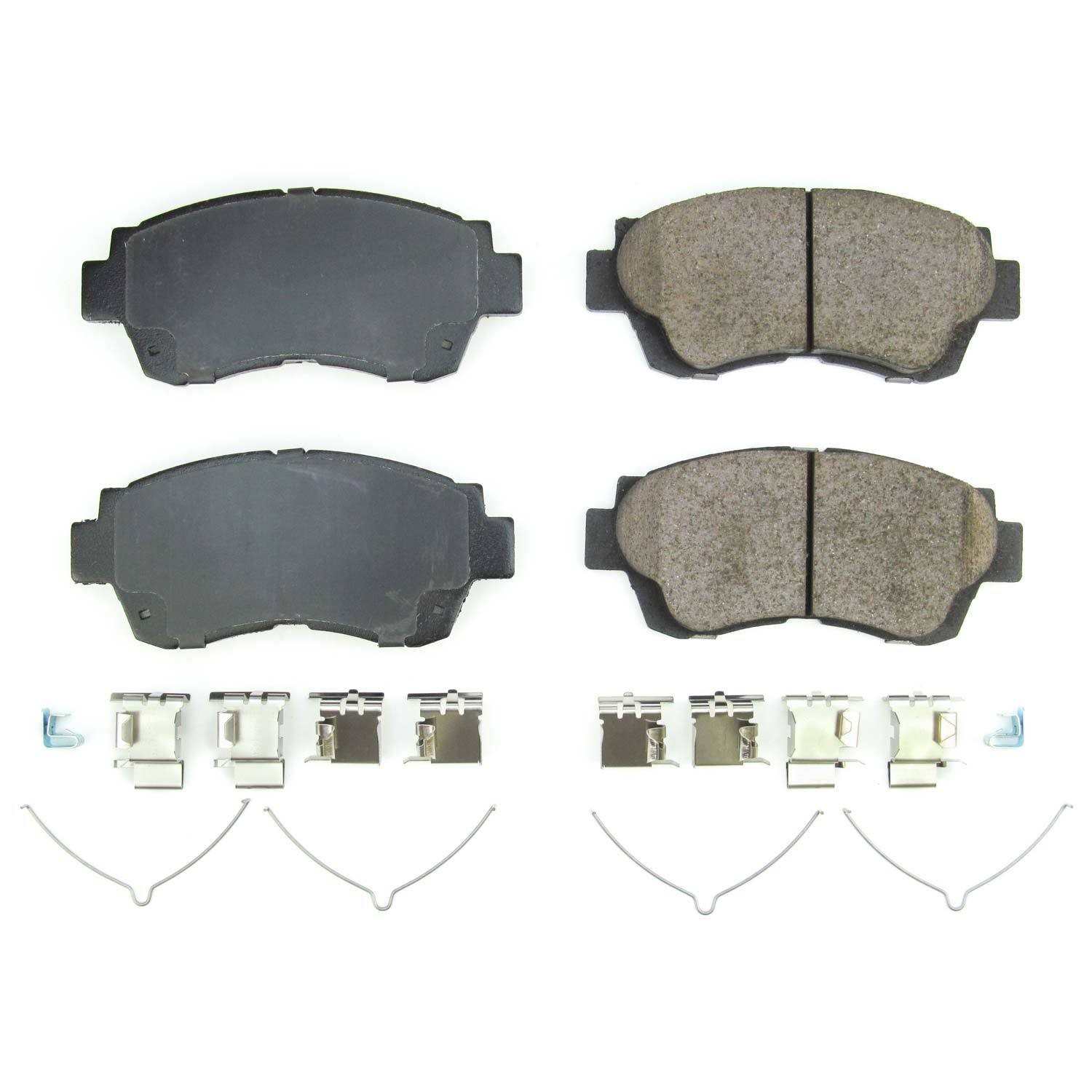 PowerStop Power Stop 98-03 Toyota Sienna Front Z17 Evo Ceramic Brake Pads w/Hardware 17-476B