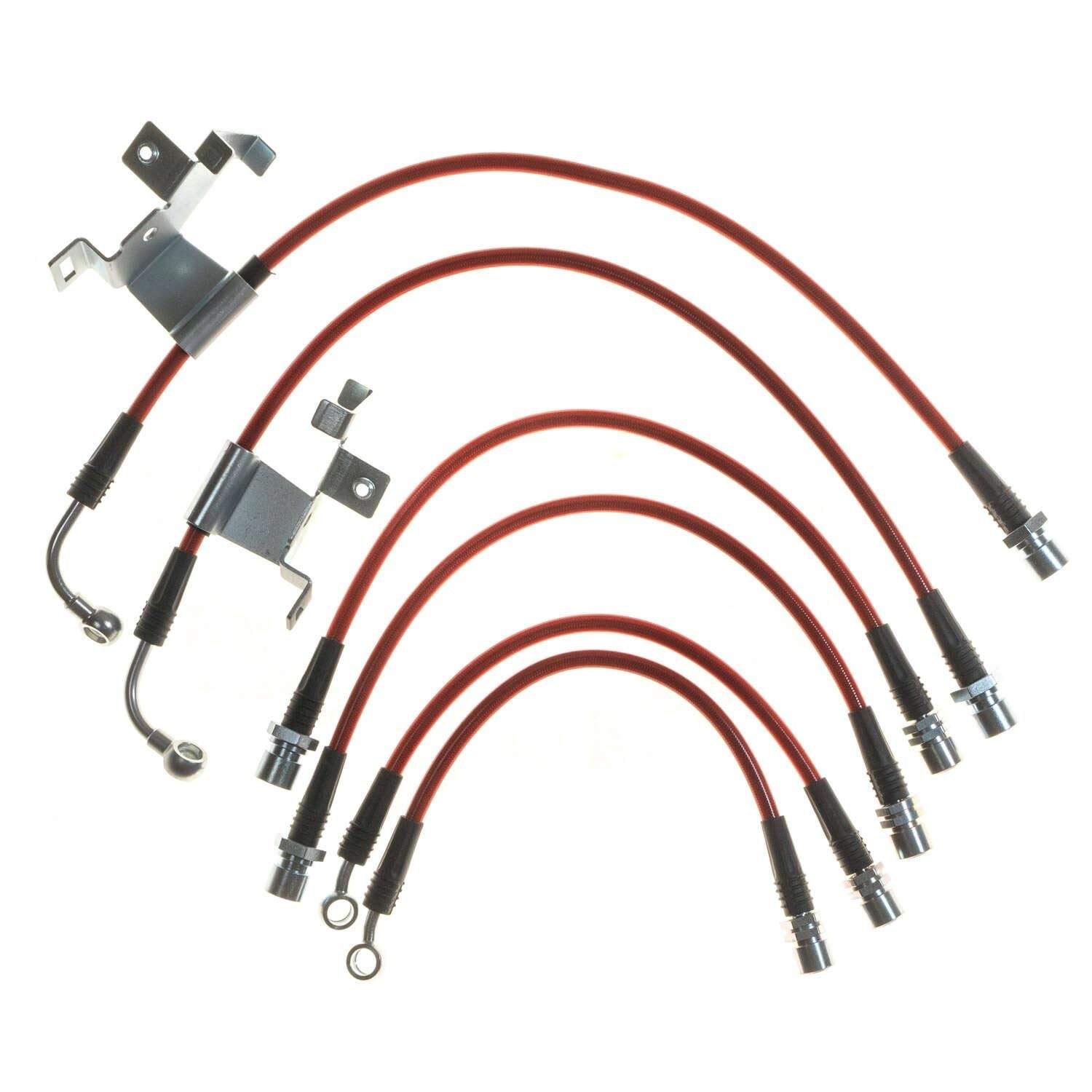 PowerStop Power Stop 08-14 Cadillac Escalade Front & Rear Stainless Steel Brake Hose Kit BH00161