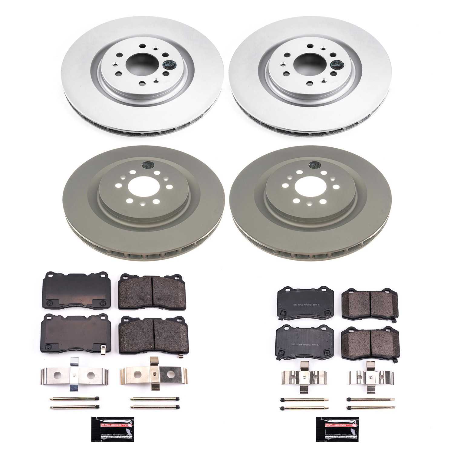 Power Stop 04-07 Cadillac CTS Front & Rear Z17 Evolution Geomet Coated Brake Kit CRK2881