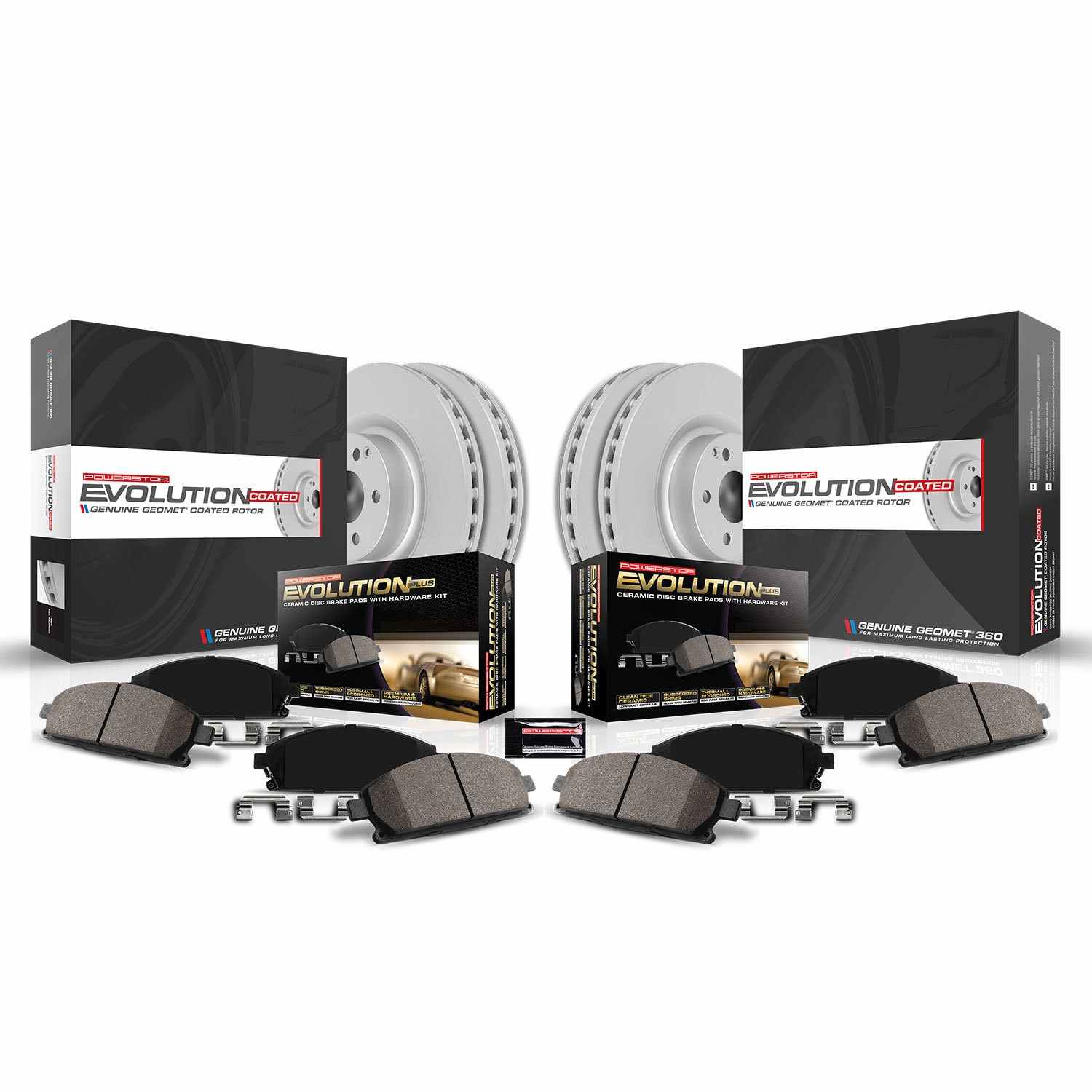 PowerStop Power Stop 2006 Mercedes-Benz E500 Front & Rear Z23 Evolution Sport Coated Brake Kit CRK4516