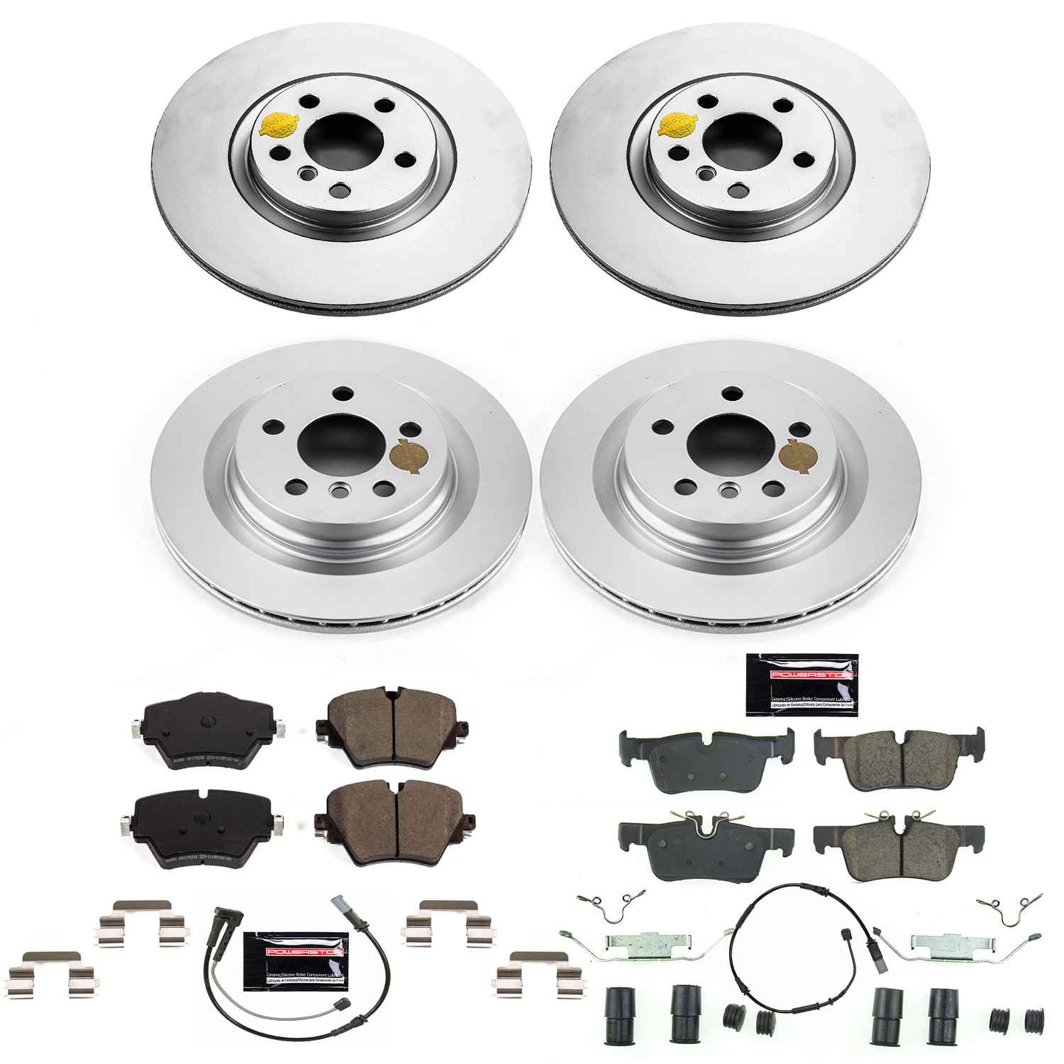 Power Stop 16-19 BMW X1 Front & Rear Z23 Evolution Sport Coated Brake Kit CRK7916