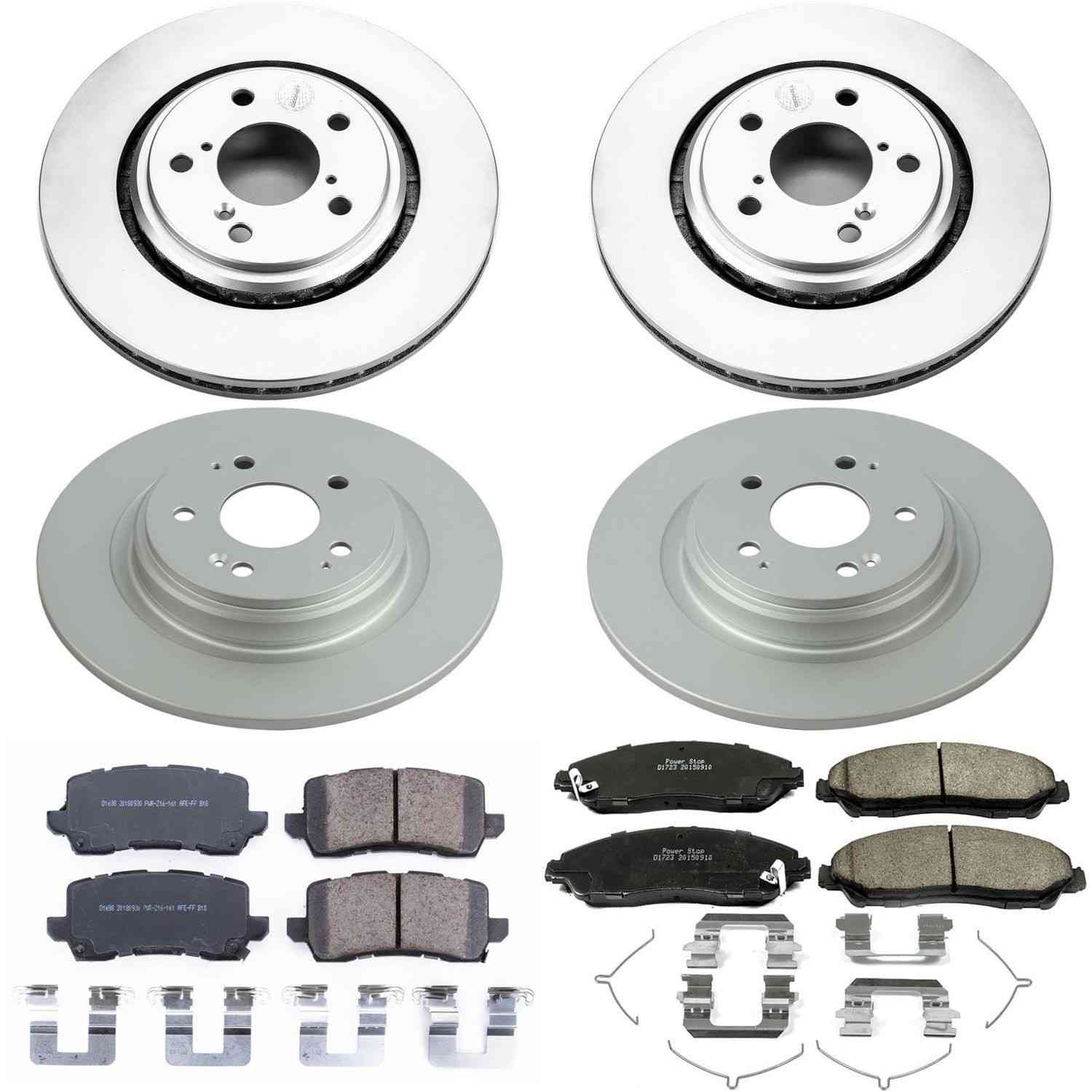 Power Stop 17-19 Acura MDX Front & Rear Z17 Evolution Geomet Coated Brake Kit CRK7922