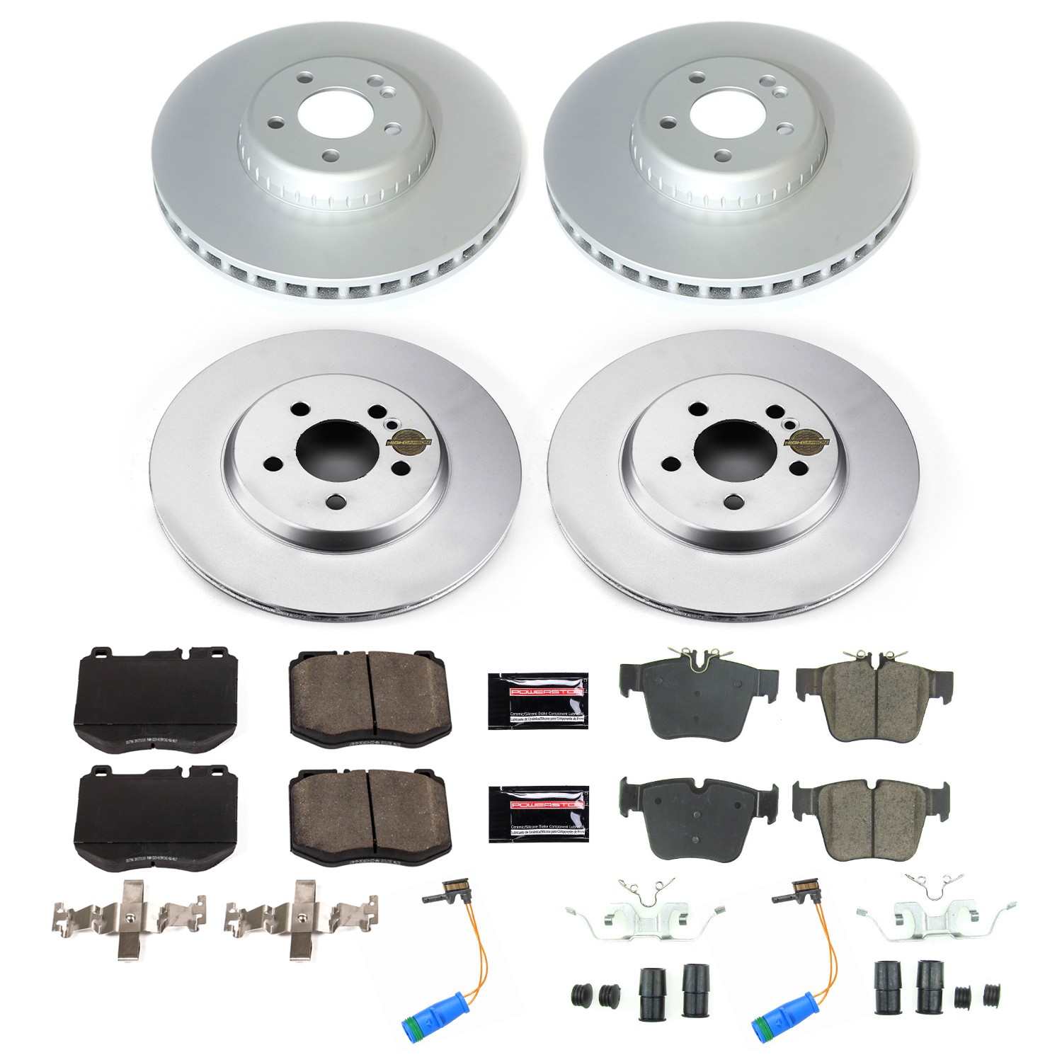 Power Stop 16-18 Mercedes-Benz GLC300 Front & Rear Z17 Evolution Geomet Coated Brake Kit CRK7970