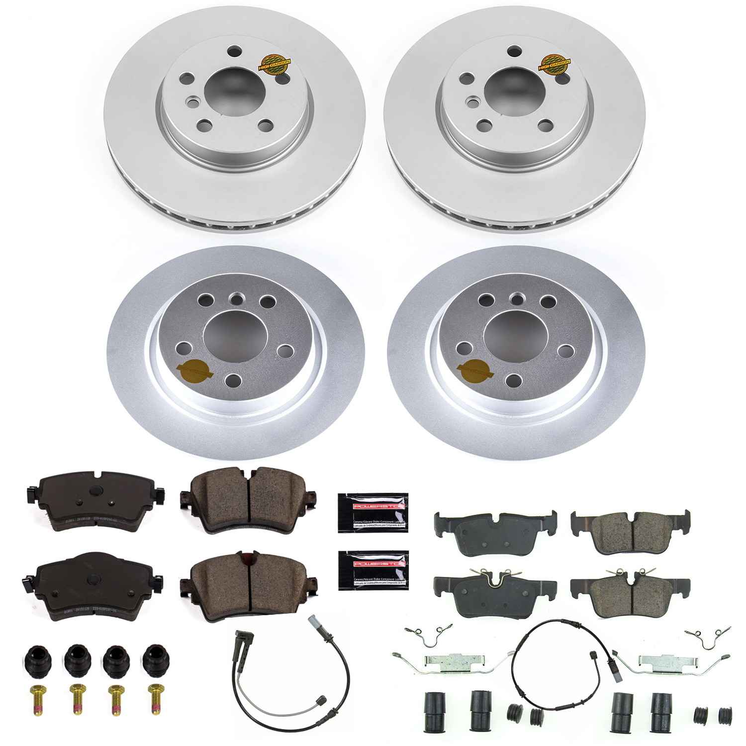 Power Stop 16-19 Mini Cooper Clubman Front & Rear Z23 Evolution Sport Coated Brake Kit CRK8105