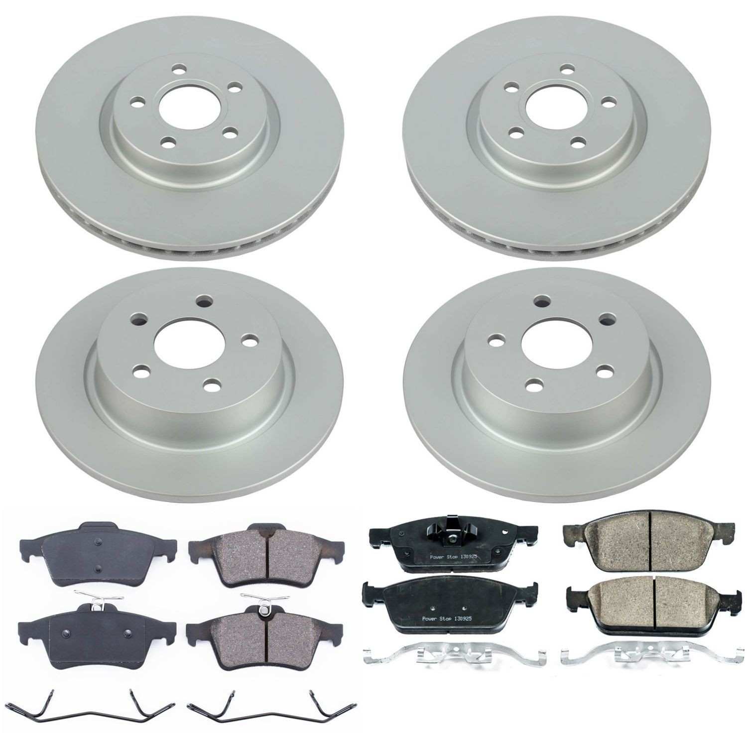 Power Stop 18-19 Ford Transit Connect Front & Rear Z17 Evolution Geomet Coated Brake Kit CRK8174