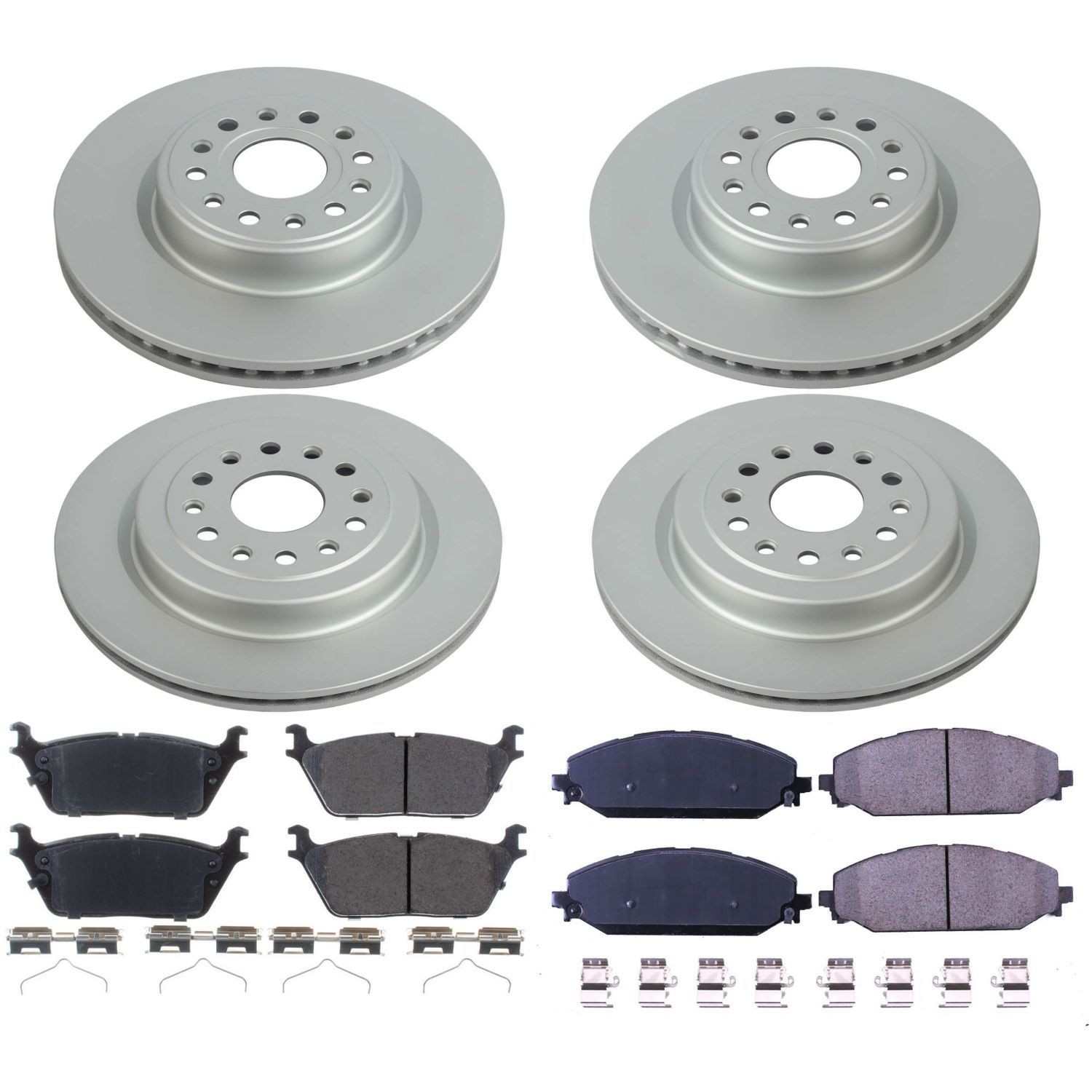 Power Stop 2019 Ram 1500 Front & Rear Z17 Evolution Geomet Coated Brake Kit CRK8182