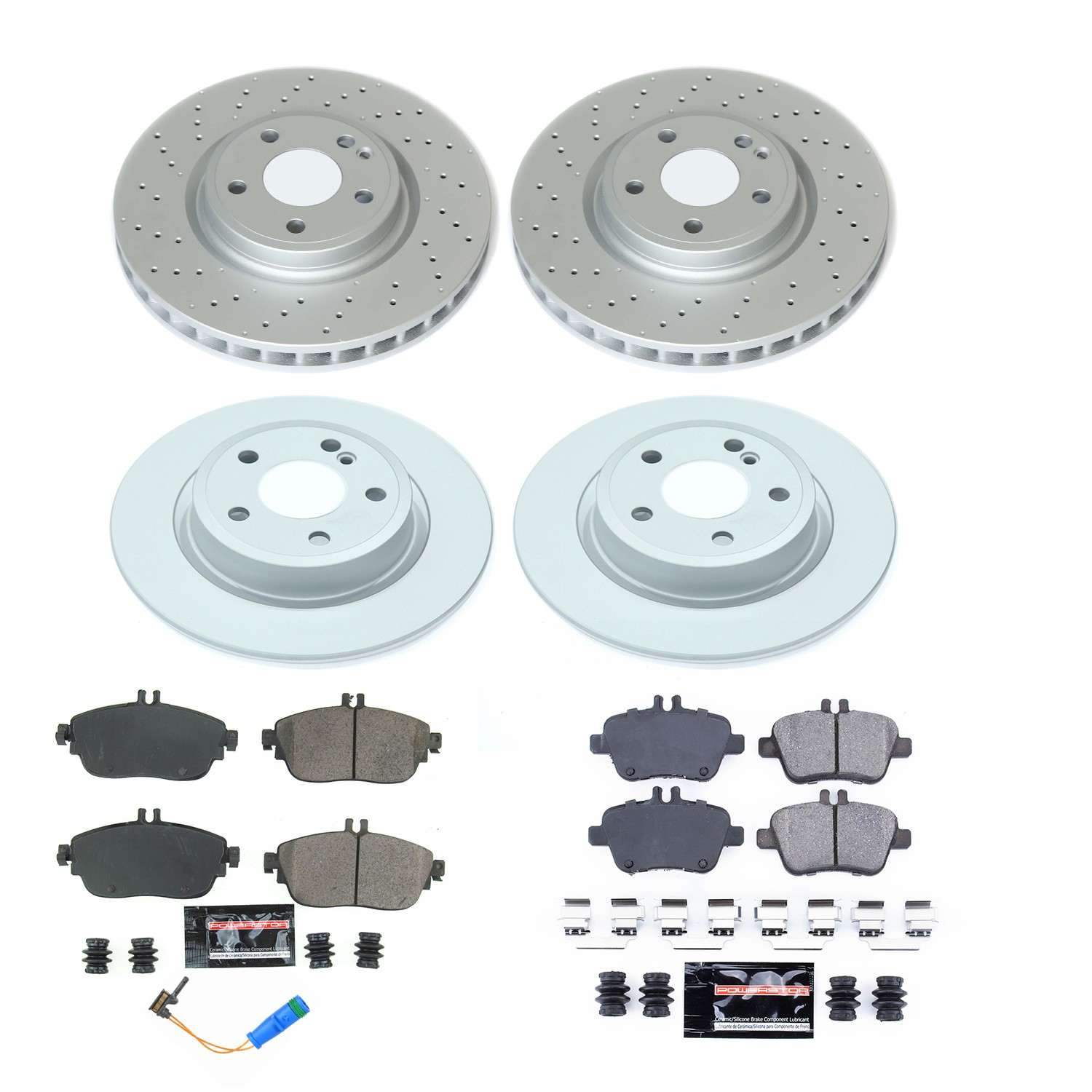 Power Stop 17-19 Infiniti QX30 Front & Rear Z17 Evolution Geomet Coated Brake Kit CRK8262