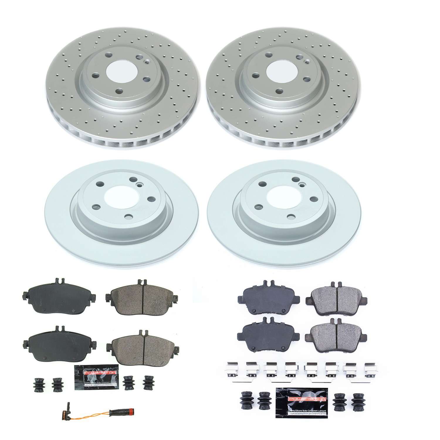 Power Stop 15-17 Mercedes-Benz GLA250 Front & Rear Z17 Evolution Geomet Coated Brake Kit CRK8263