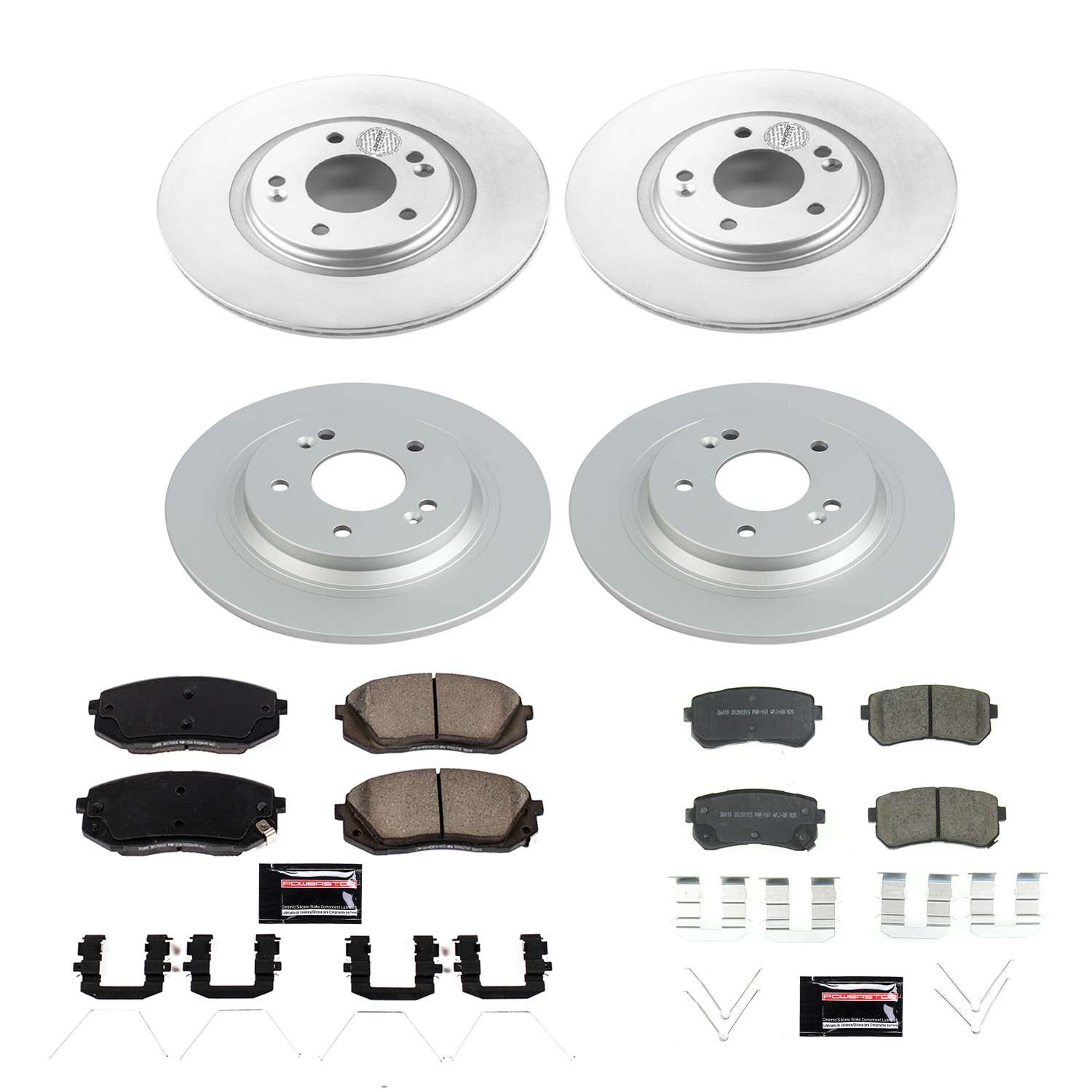 Power Stop 18-20 Hyundai Kona Front & Rear Z17 Evolution Geomet Coated Brake Kit CRK8286