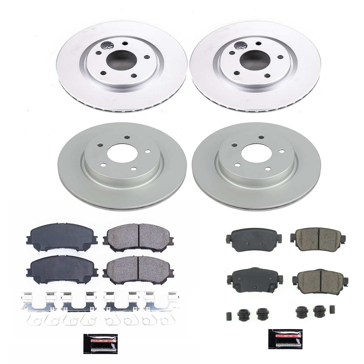 Power Stop 18-19 Nissan Rogue Front & Rear Z17 Evolution Geomet Coated Brake Kit CRK8289