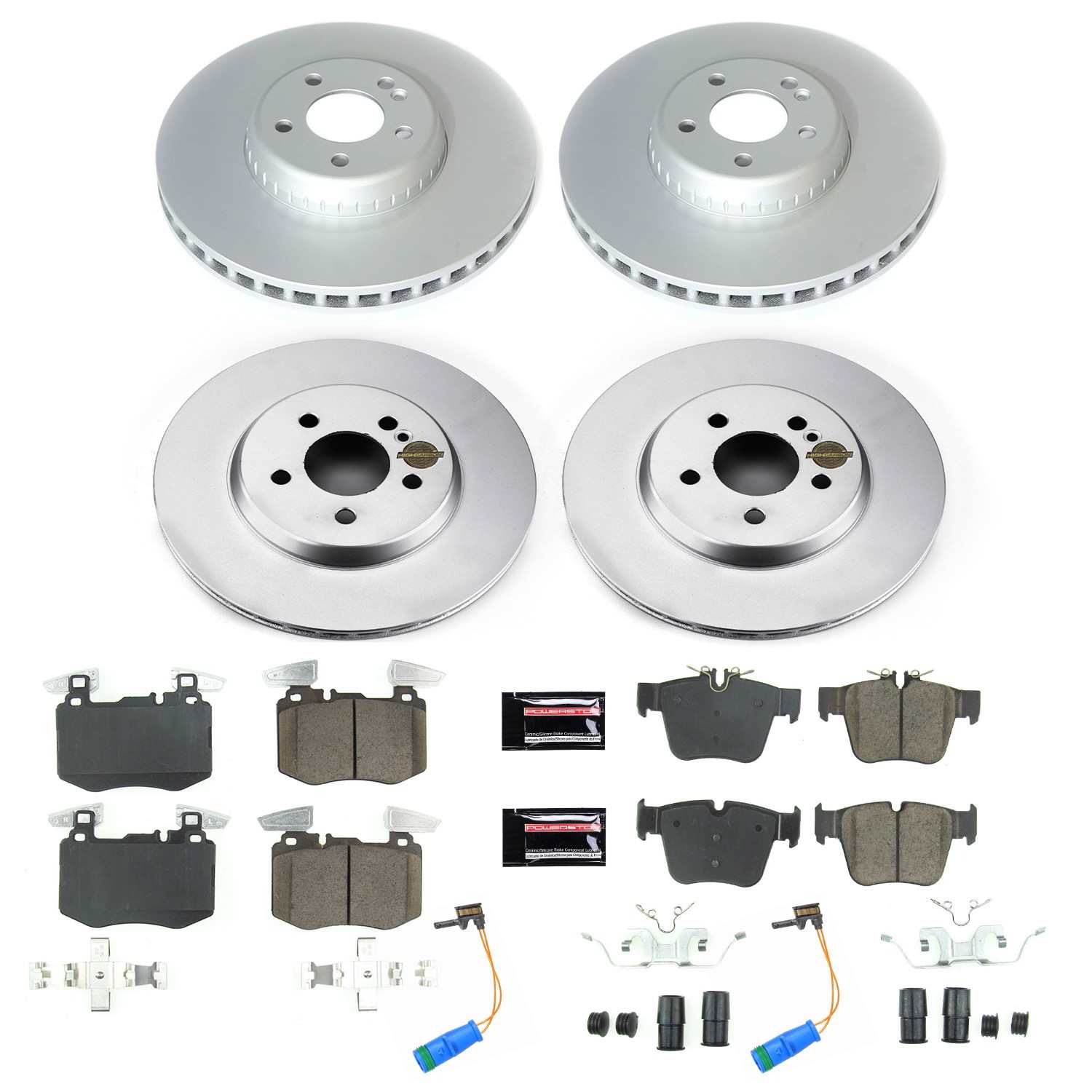 Power Stop 2019 Mercedes-Benz GLC300 Front & Rear Z17 Evolution Geomet Coated Brake Kit CRK8352