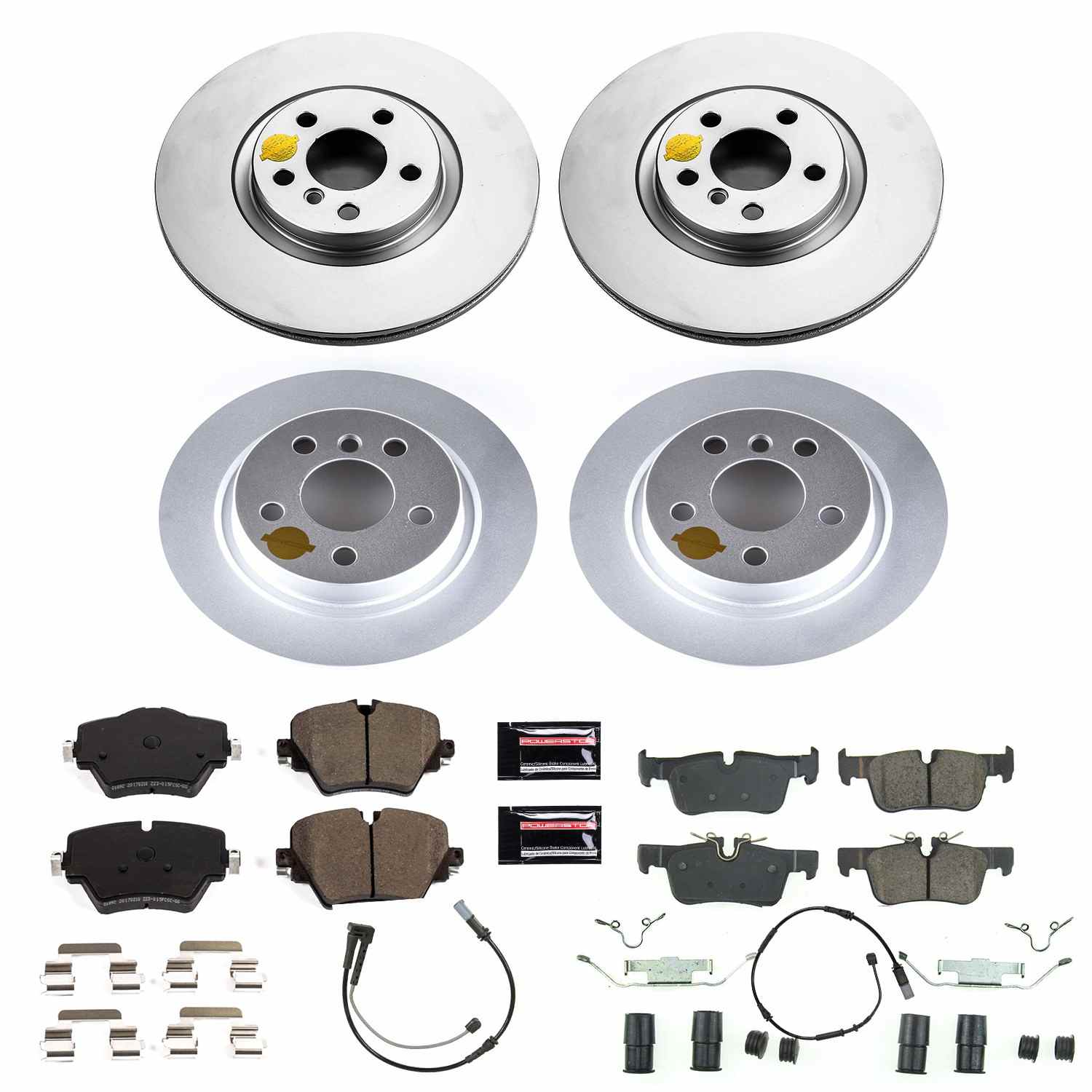 Power Stop 17-19 Mini Cooper Countryman Front & Rear Z23 Evolution Sport Coated Brake Kit CRK8356