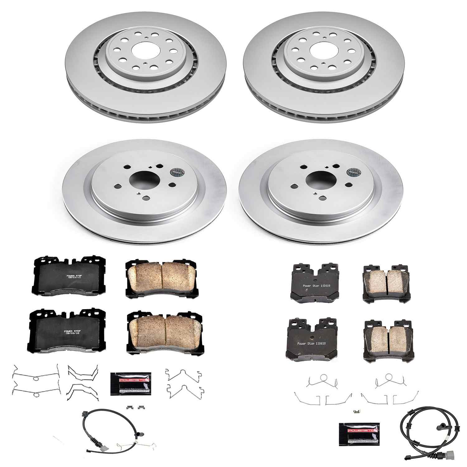 Power Stop 18-19 Lexus LS500 Front & Rear Z17 Evolution Geomet Coated Brake Kit CRK8391