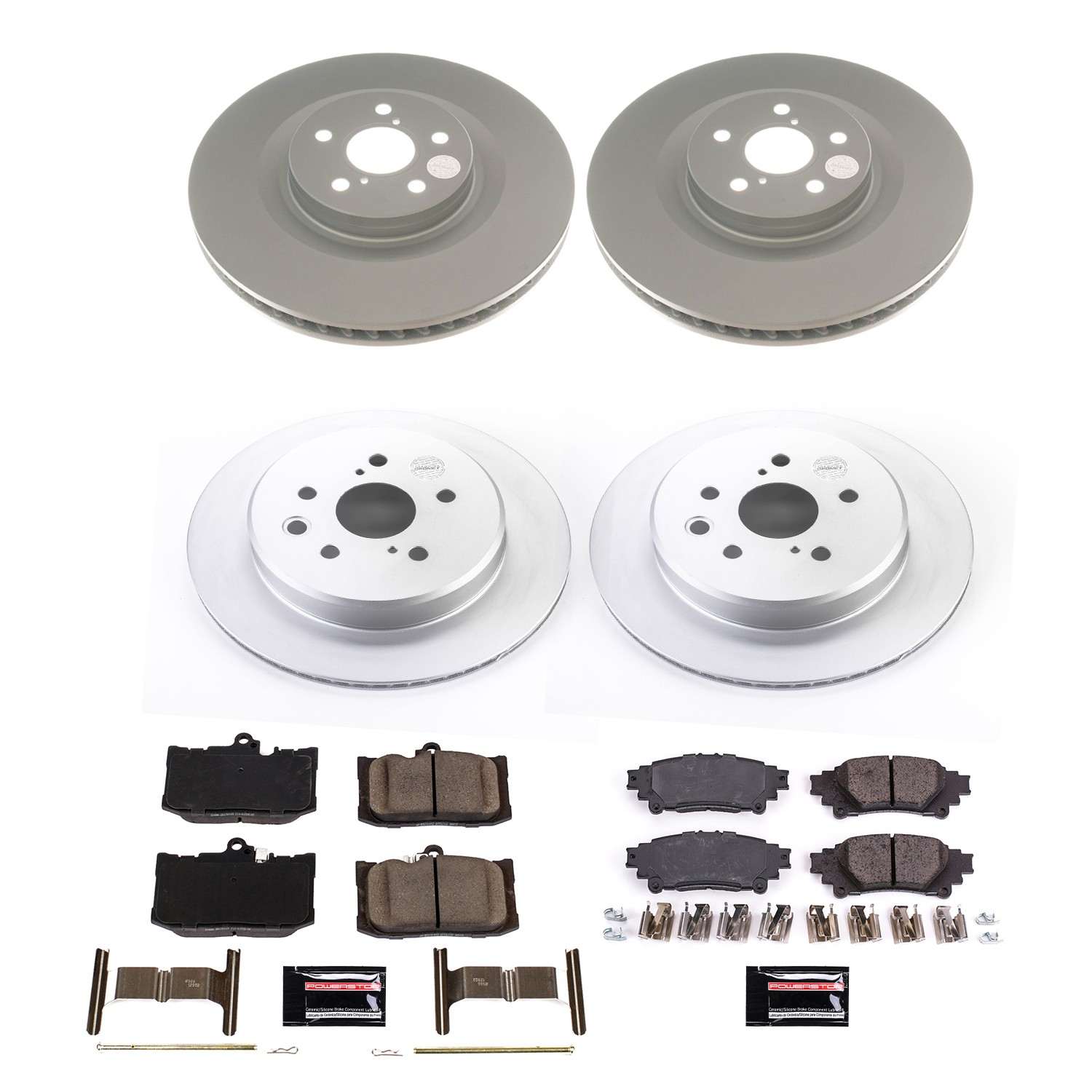 Power Stop 13-19 Lexus GS350 Front & Rear Z17 Evolution Geomet Coated Brake Kit CRK8453