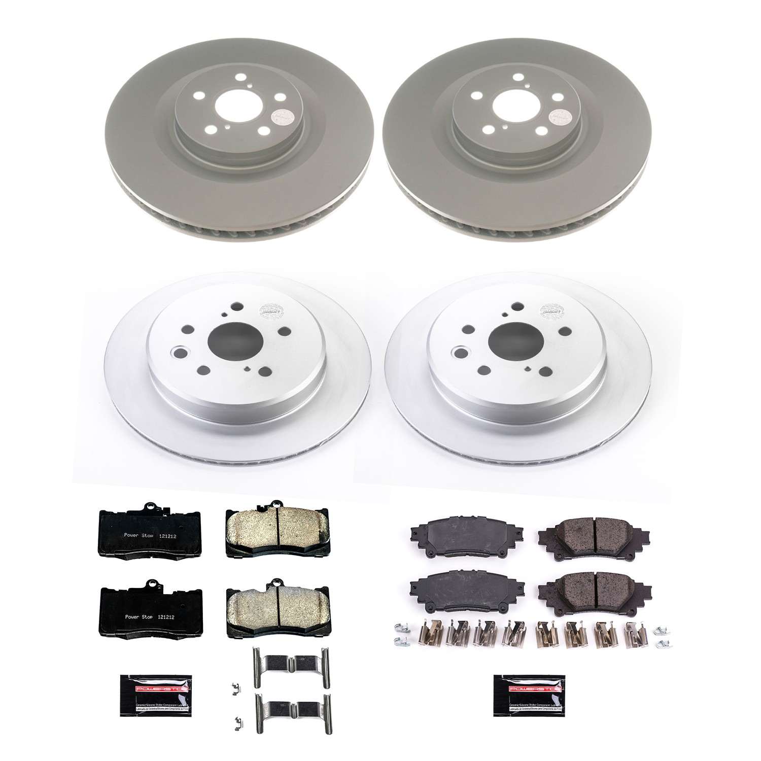 Power Stop 16-18 Lexus GS450h Front & Rear Z17 Evolution Geomet Coated Brake Kit CRK8454