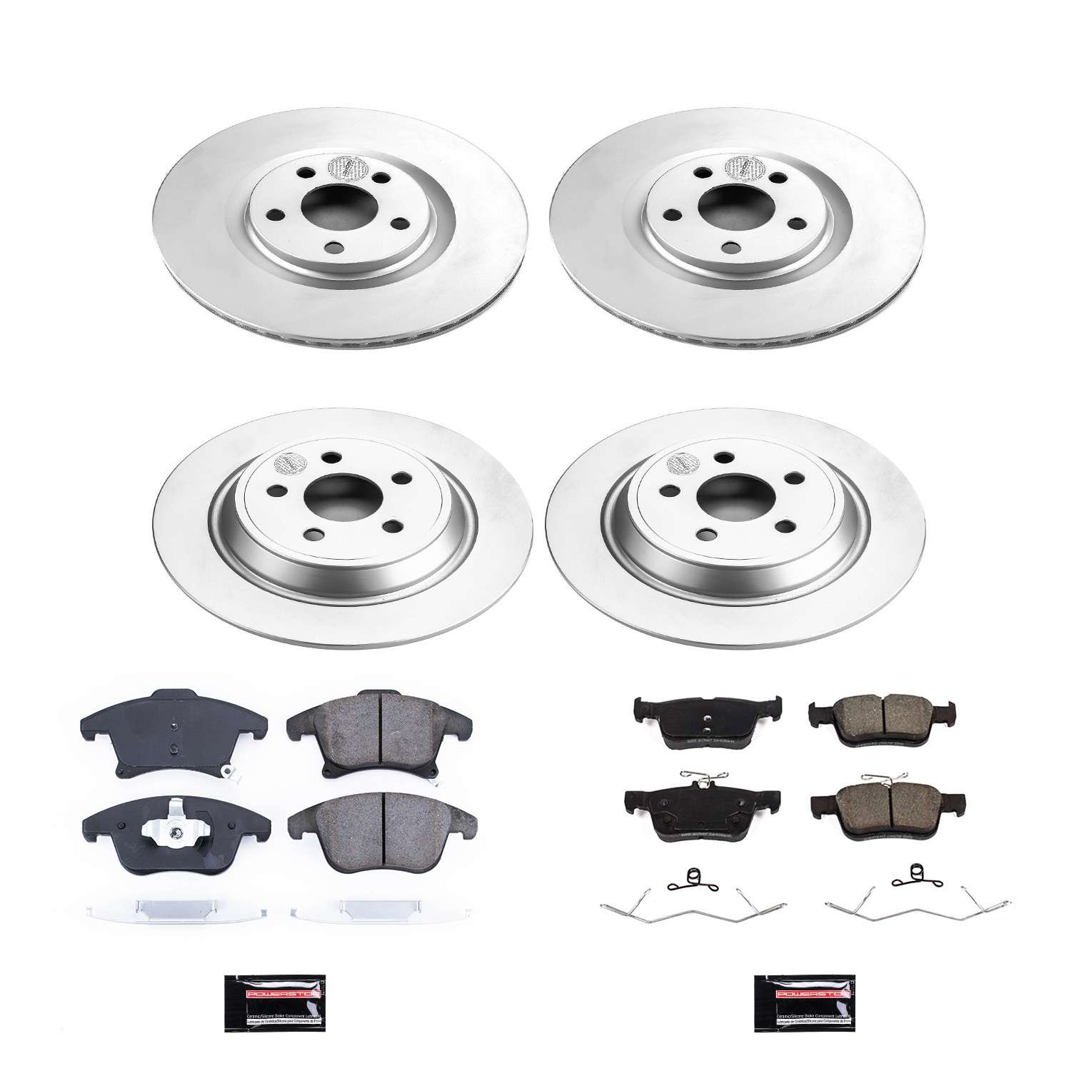 Power Stop 19-20 Ford Police Responder Hybrid Front & Rear Z17 Evolution Geomet Coated Brake Kit CRK8541